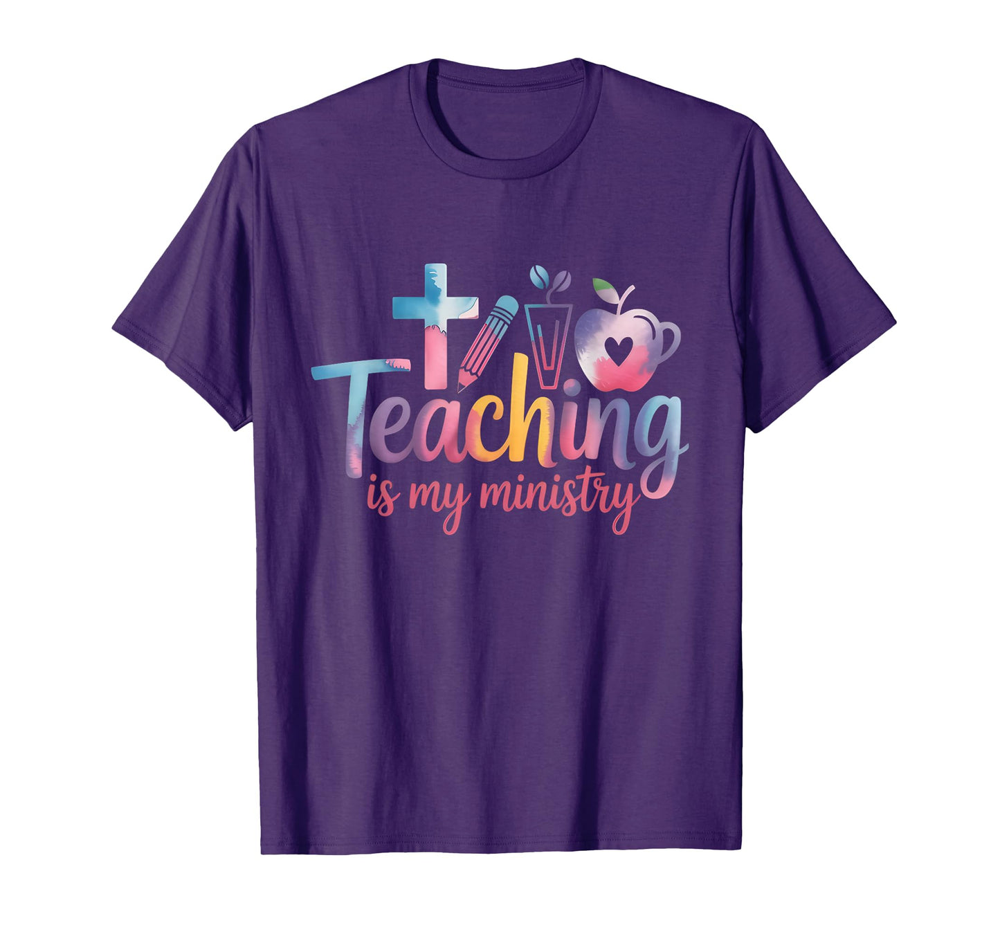 Teaching is My Ministry Flower Jesus Christian Teacher T-Shirt