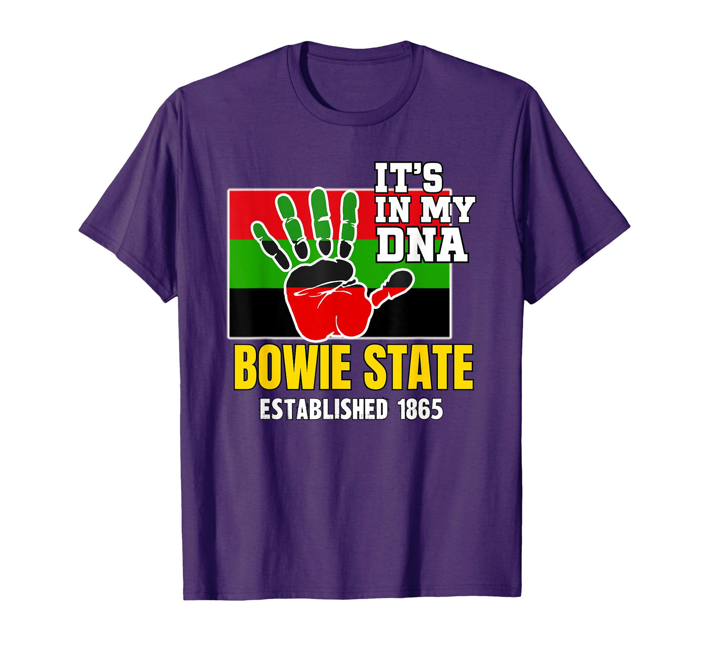 Bowie State, BSU, Red, Black and Green HBCU T-Shirt