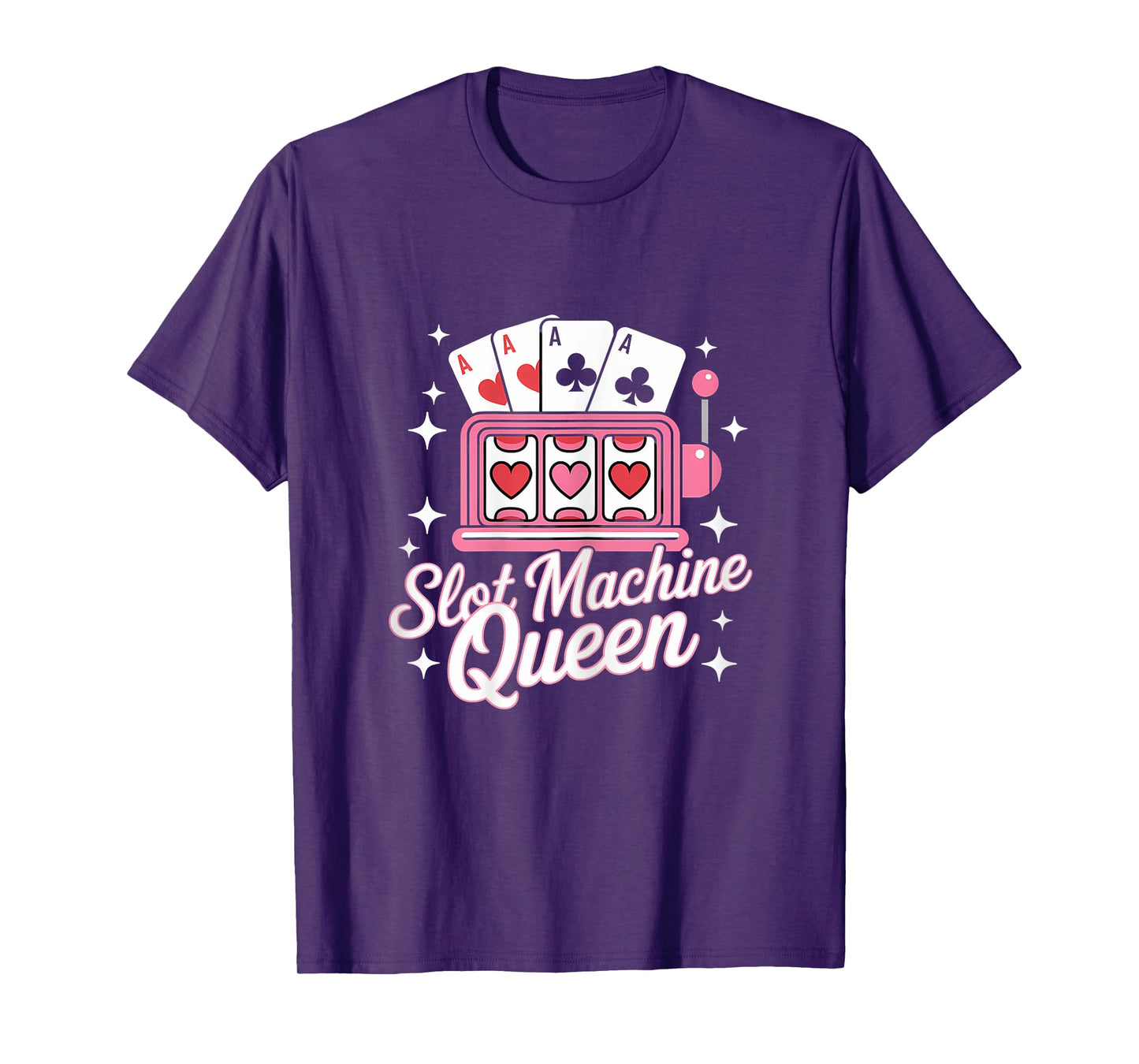Cute Slot Machine Queen Casino Gambling Poker Player T-Shirt
