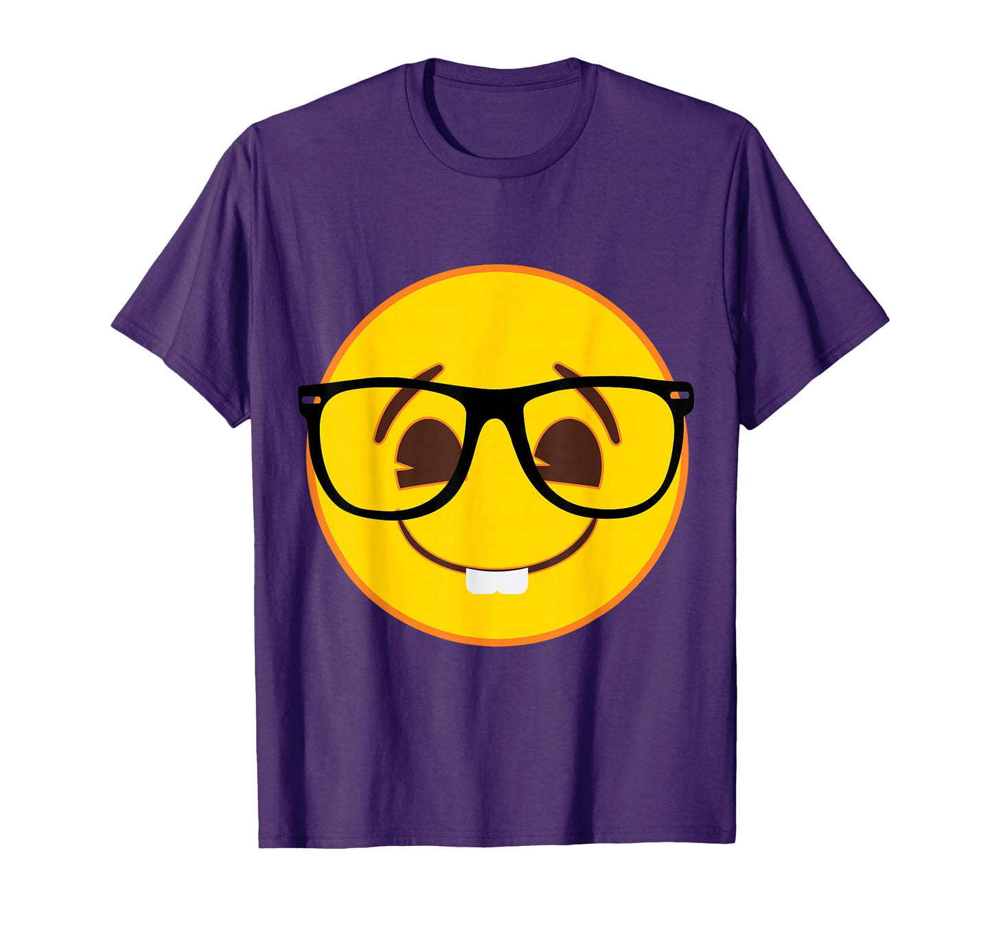 Official Emoji Nerd Glasses Yellow Smile Face T-Shirt