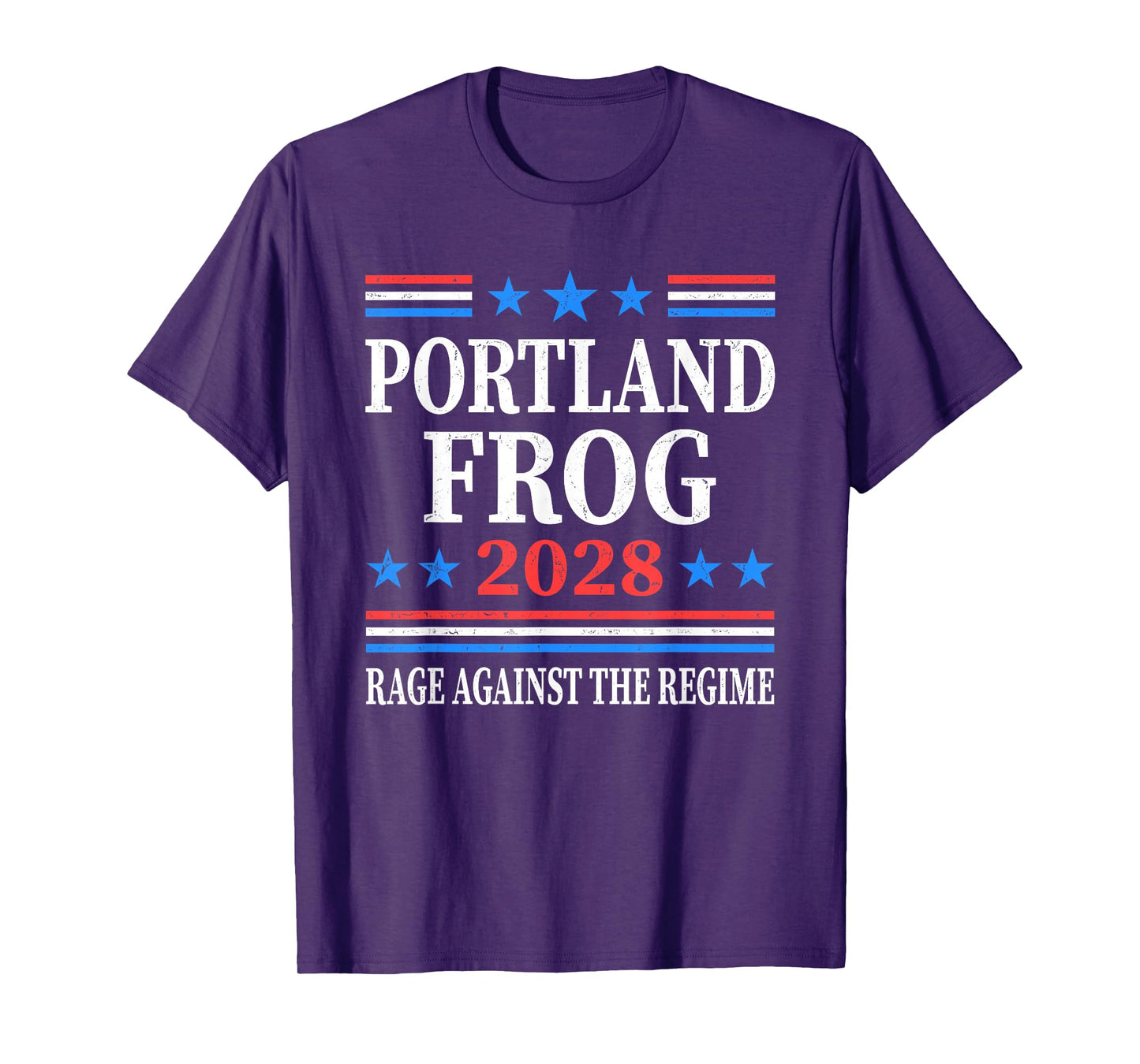 Portland Frog 2028 Rage Against The Regime US Flag Vintage T-Shirt