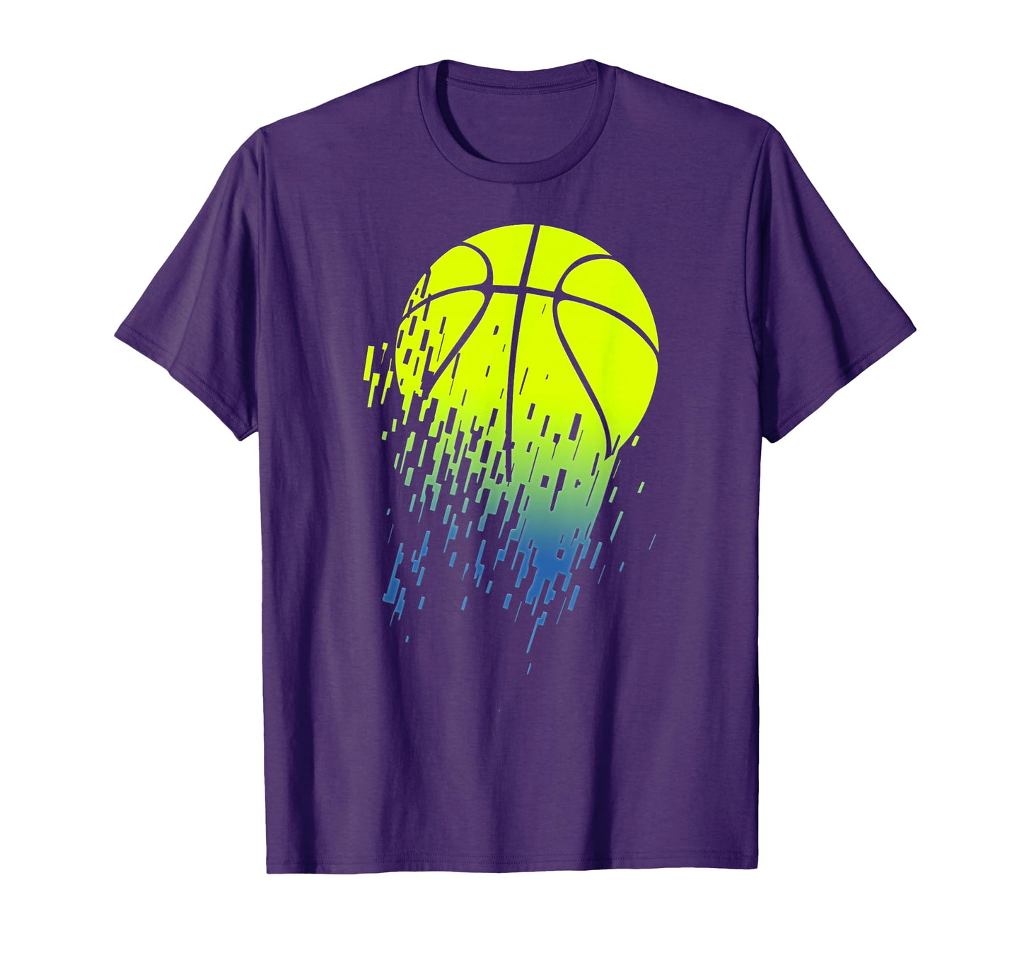 Disintegrating Neon Green Basketball Urban T-Shirt