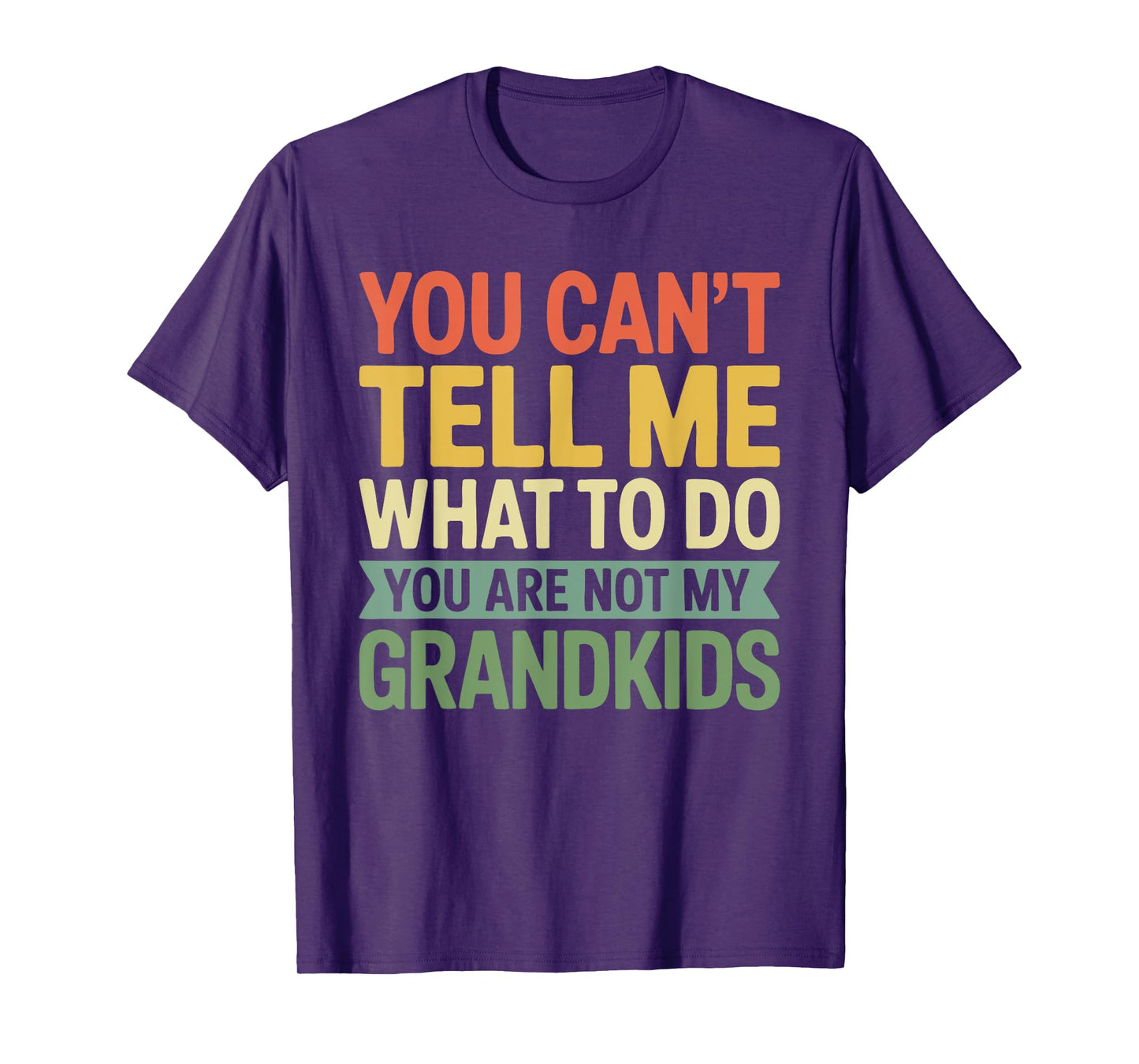 You Can't Tell Me What to Do You are Not My Grandkids Shirt T-Shirt