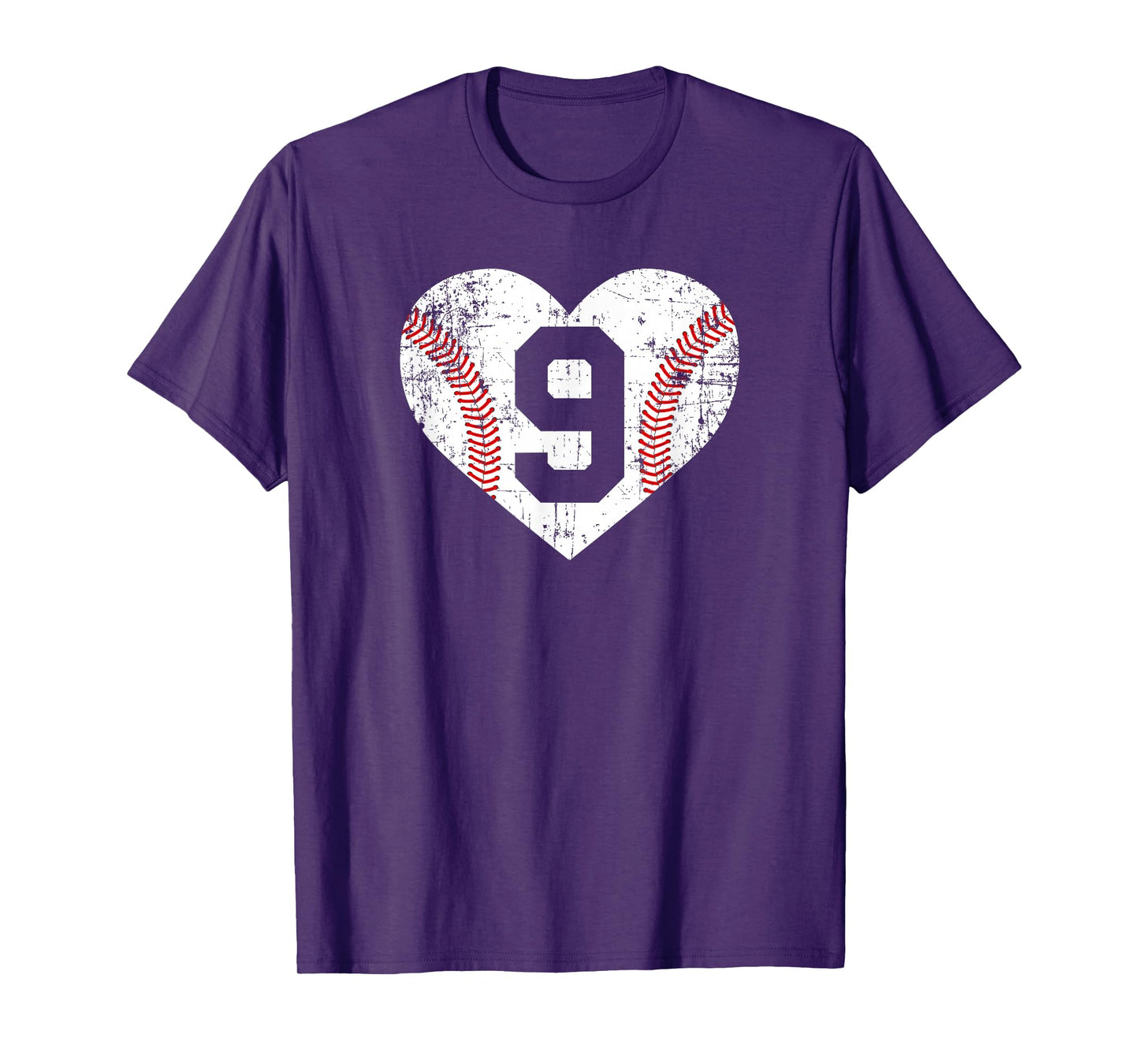 Vintage Baseball 9 Jersey Number T-Shirt