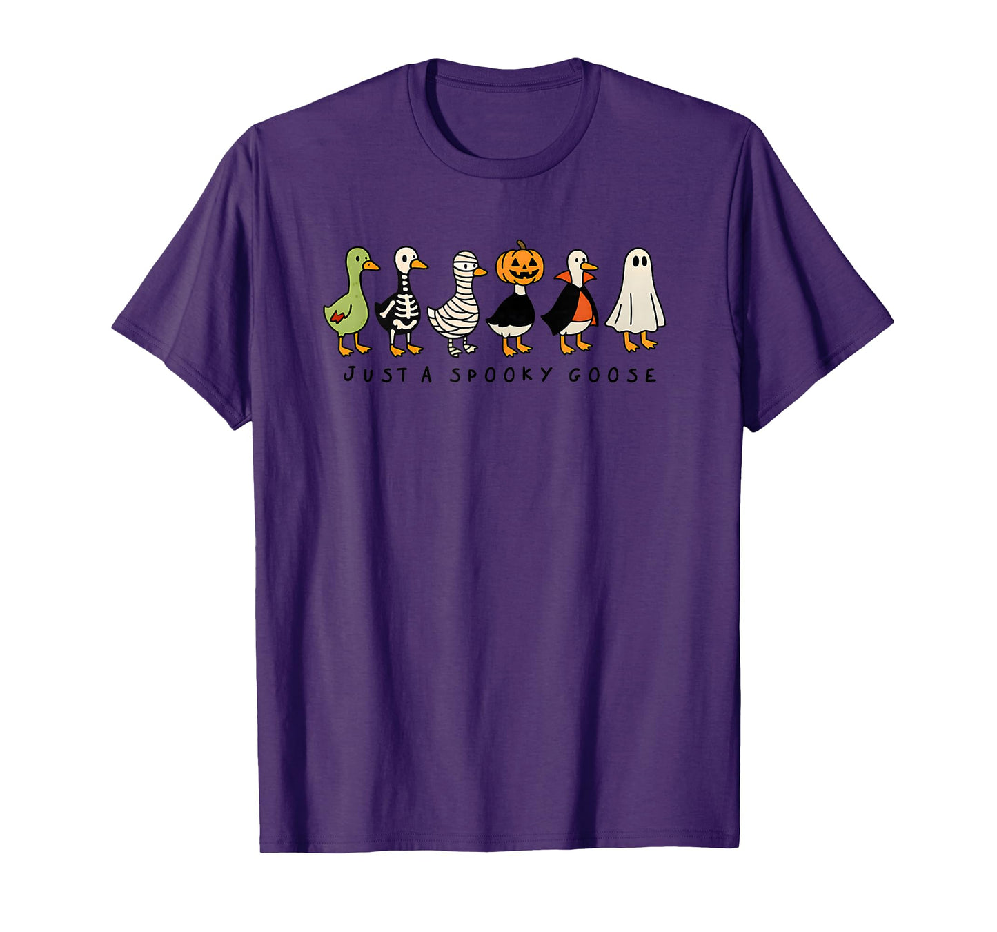 Just A Spooky Goose Halloween Silly Goose Funny Halloween T-Shirt