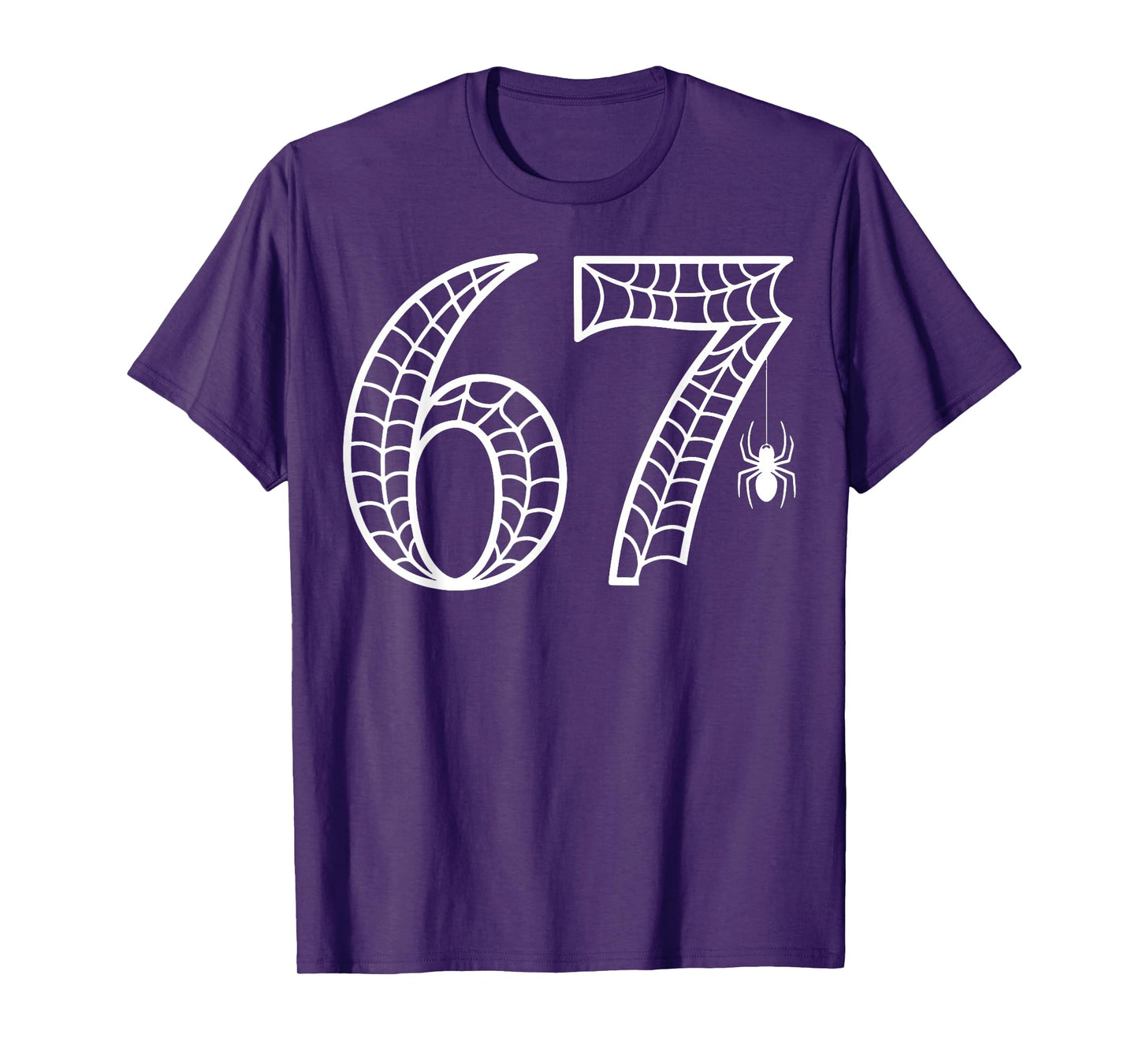 Halloween 67 Costume 6 7 Creepy Web Funny Matching Outfit T-Shirt