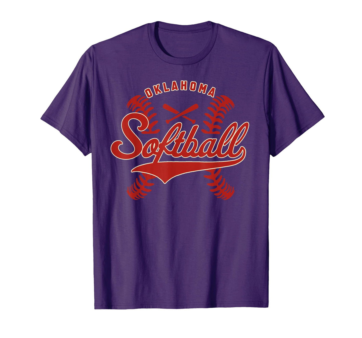 Oklahoma Softball Vintage Mens Kids Team Retro Softball Fan T-Shirt
