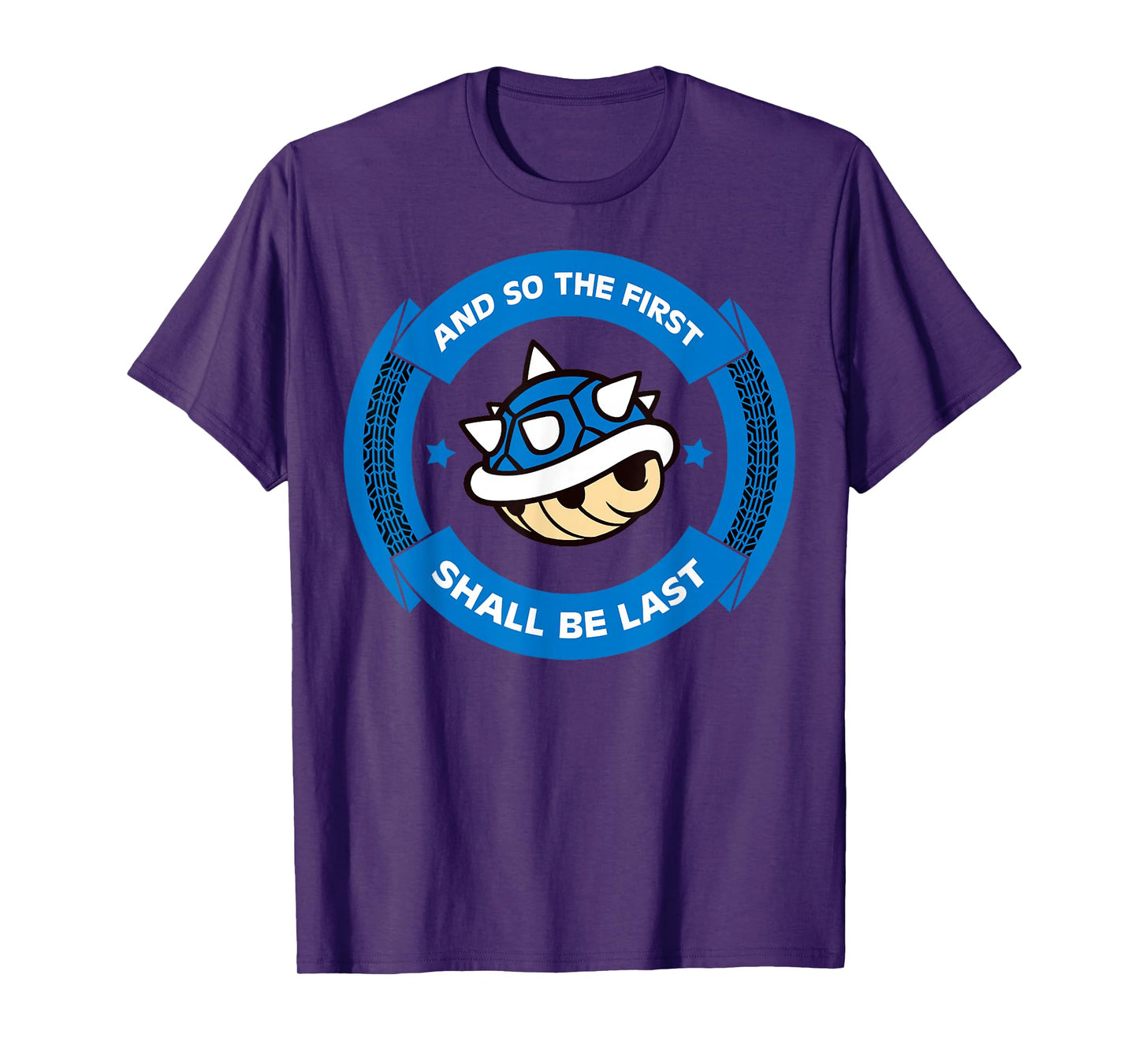 Nintendo Mario Kart Blue Shell Circle Text T-Shirt