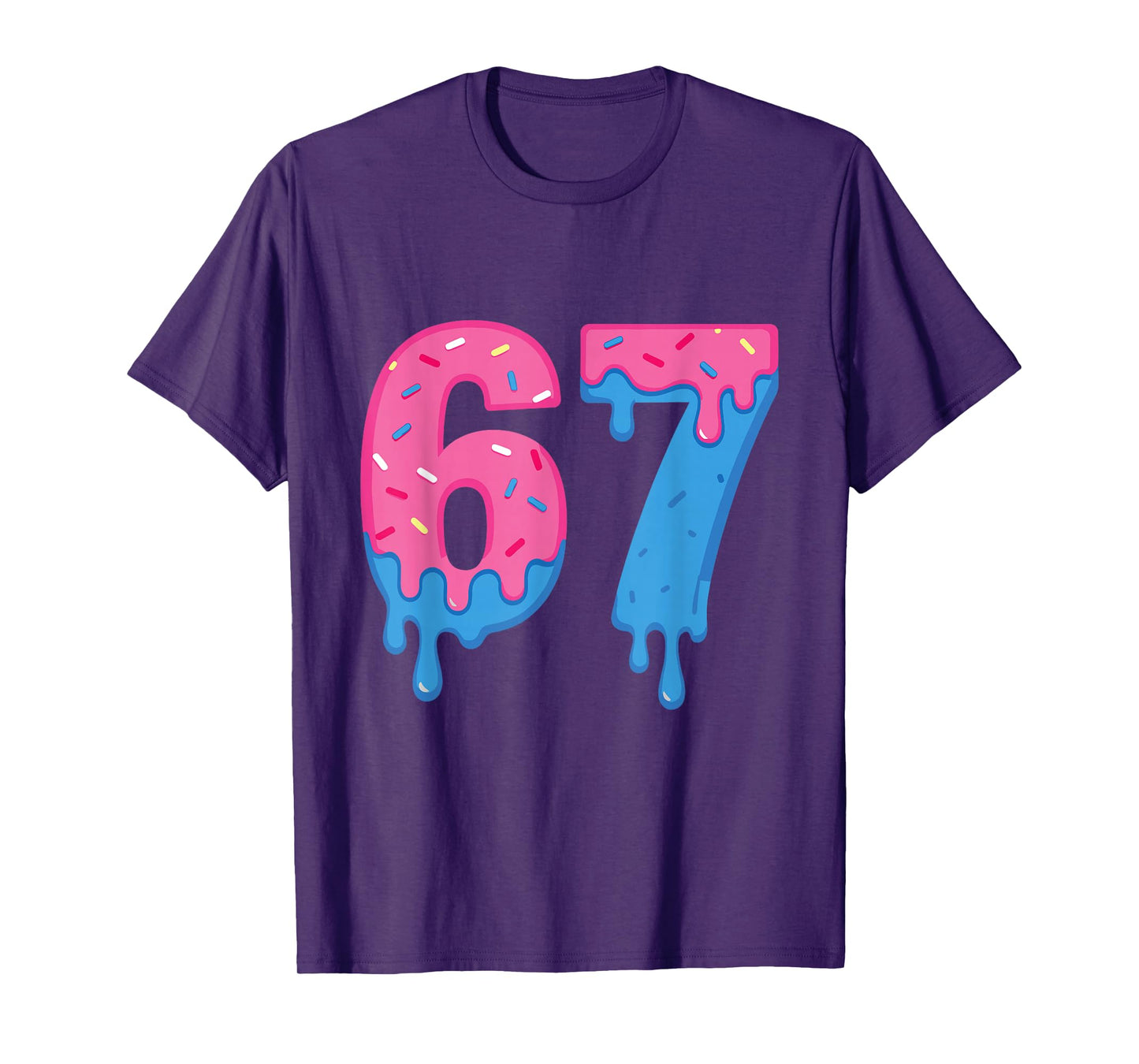Donut 67 Meme Fun Six Seven Sprinkles Design T-Shirt