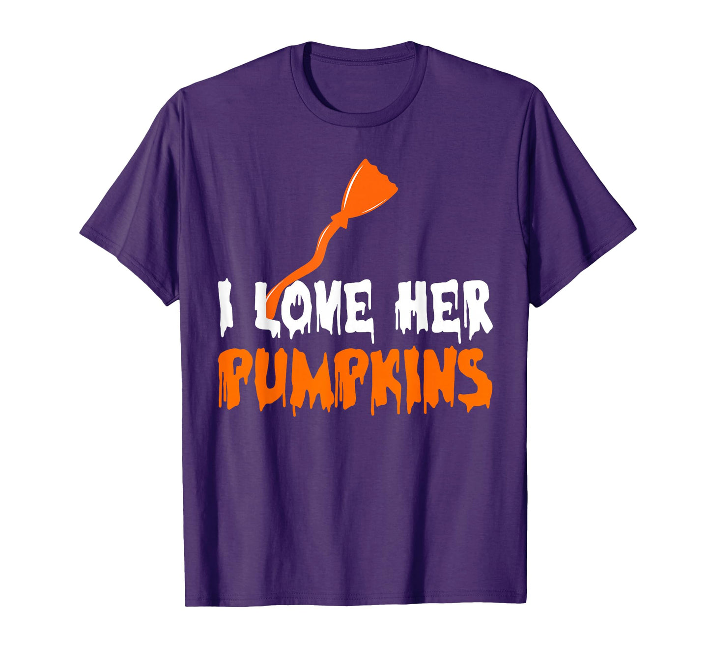 I Like His Broomstick I Like Her Pumpkins Halloween Couples T-Shirt