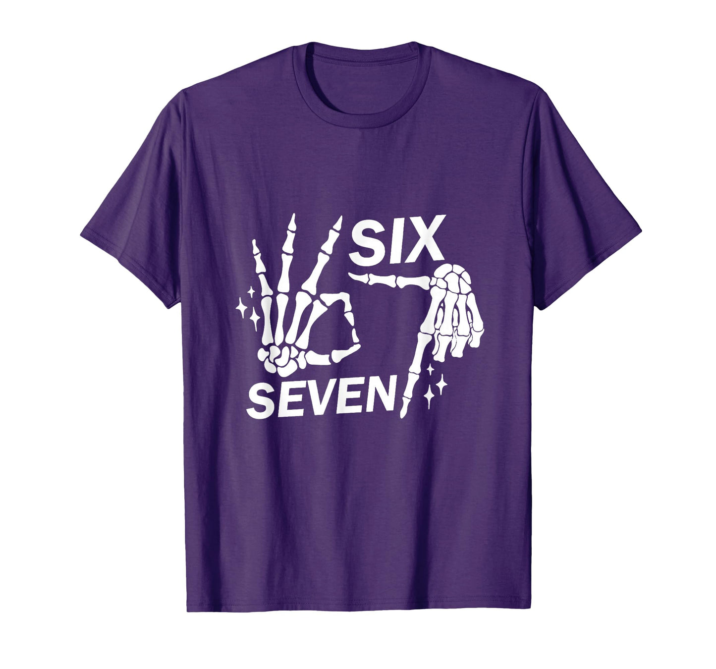 6 7 Funny Skeleton Hands, Funny Halloween T-Shirt