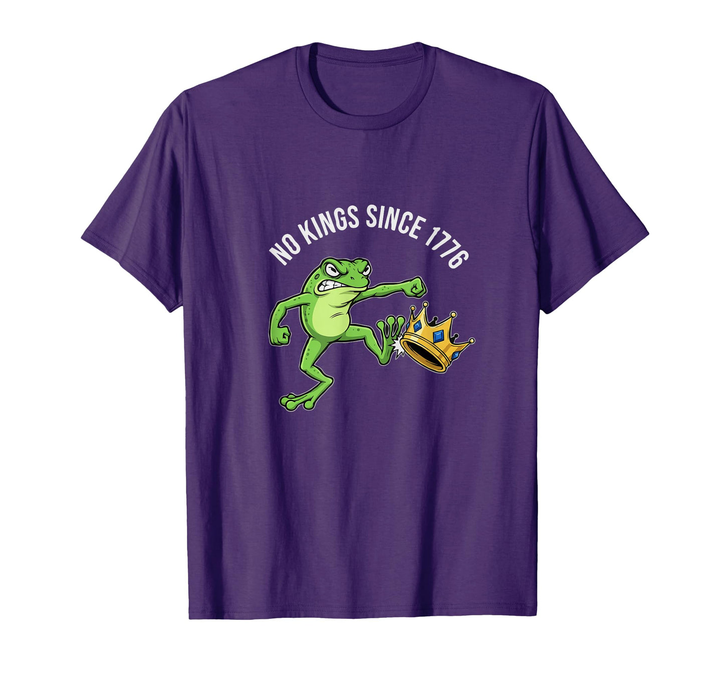 Angry Frog No Kings Since 1776 Funny T-Shirt