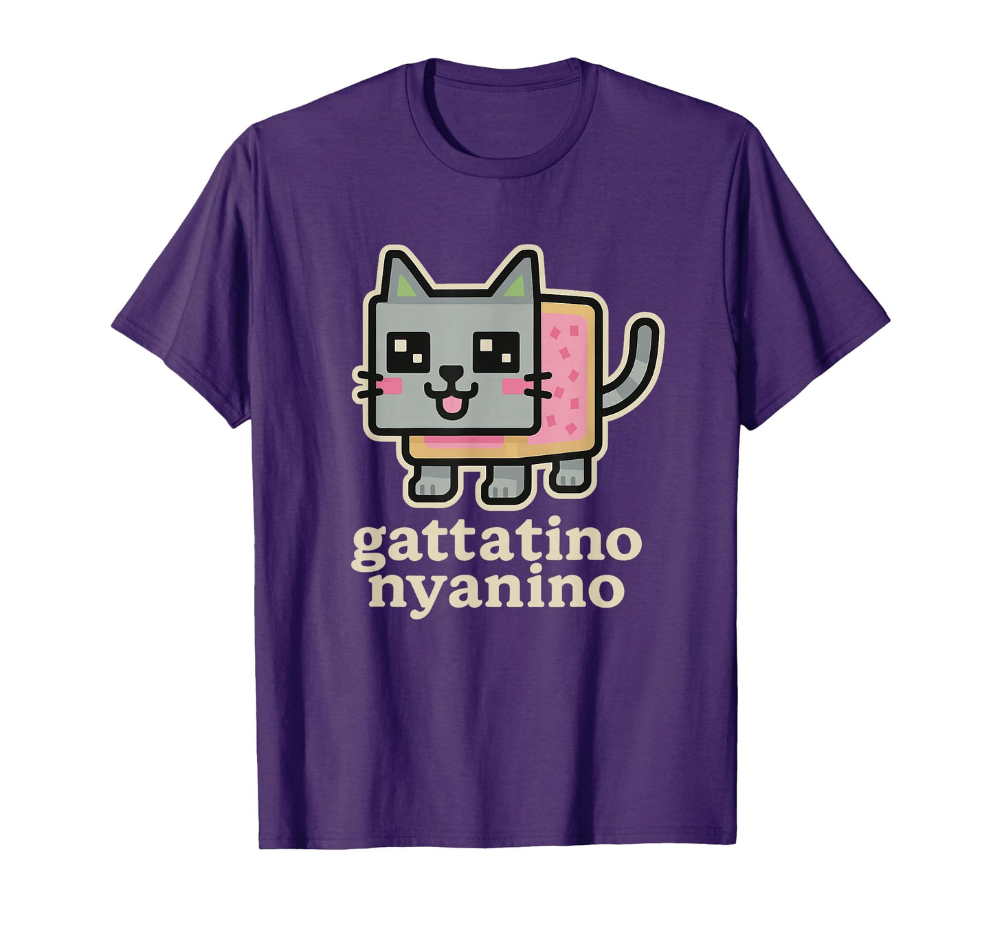 Gattatino Nyanino - Funny Cat Brainrot Gamer Teen Kids Meme T-Shirt