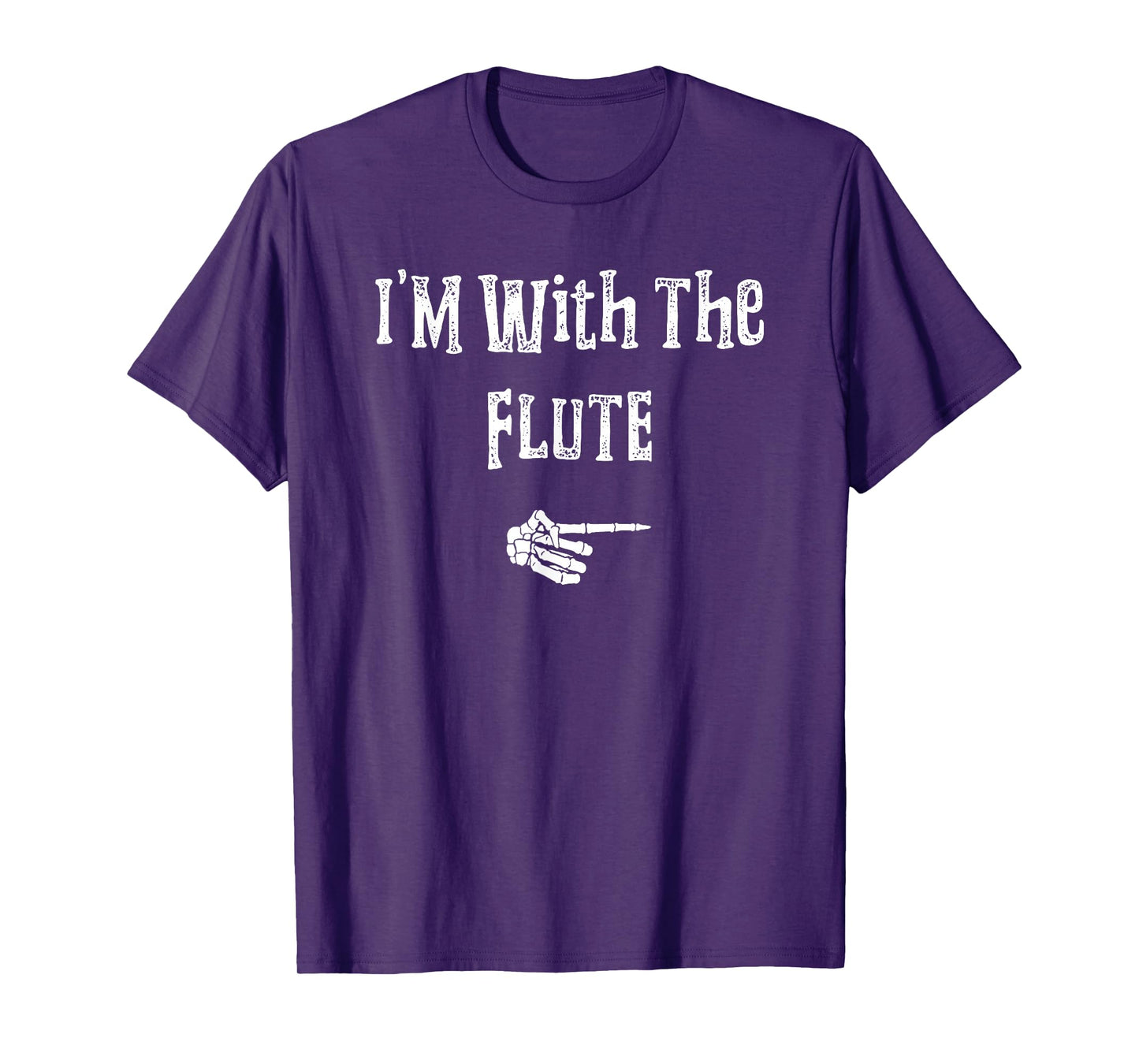 I'm With Flute Halloween Costume Funny Couples Matching T-Shirt
