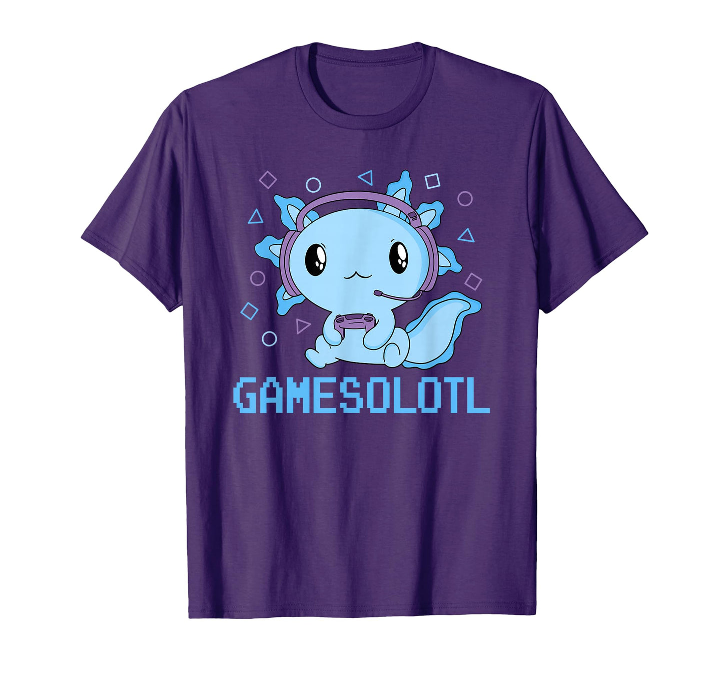 Funny Gamesolotl Kawaii Gaming Axolotl Video Gamer Boys Kids T-Shirt