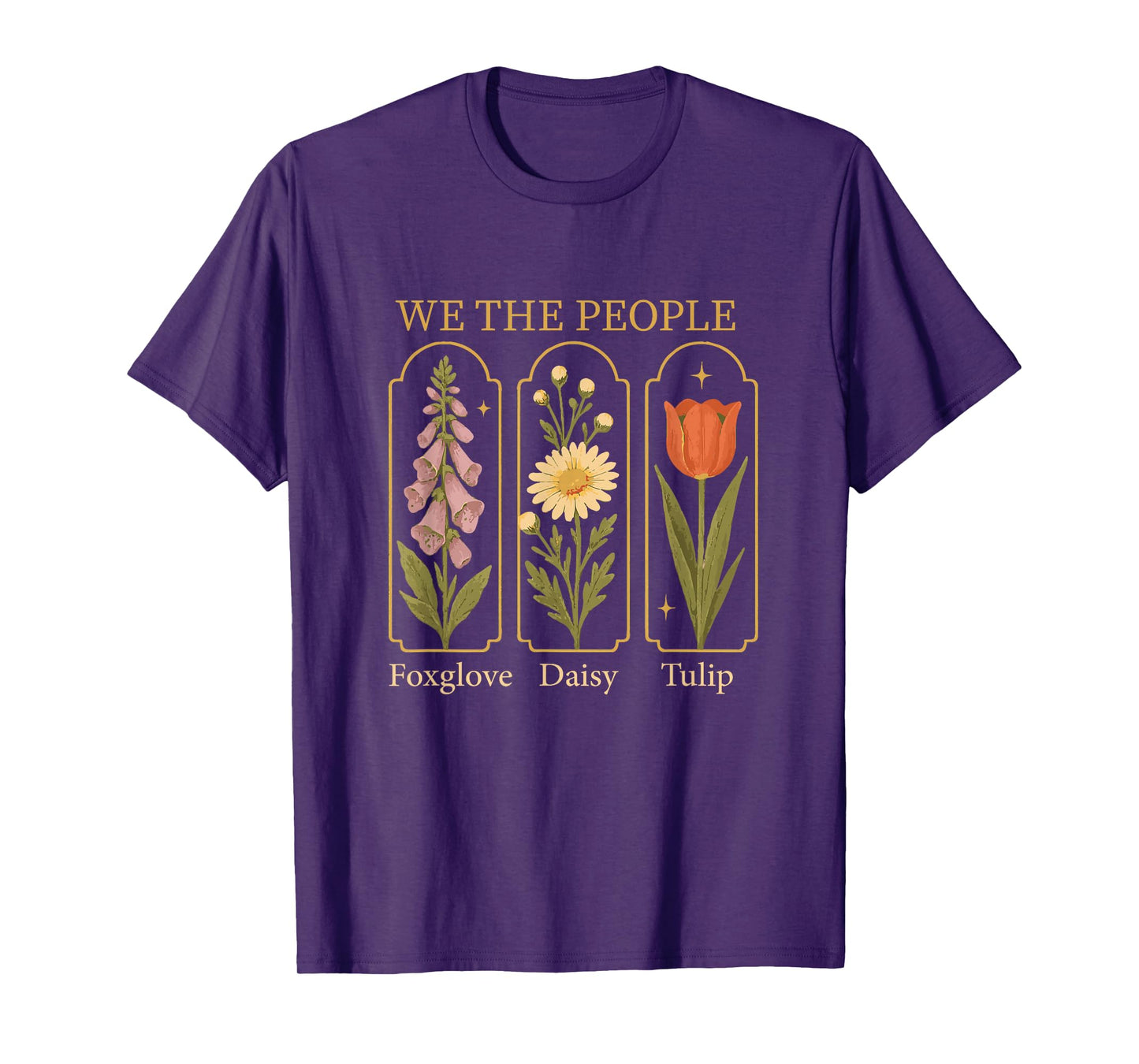 We The People Wildflower Botanical Protest Art T-Shirt