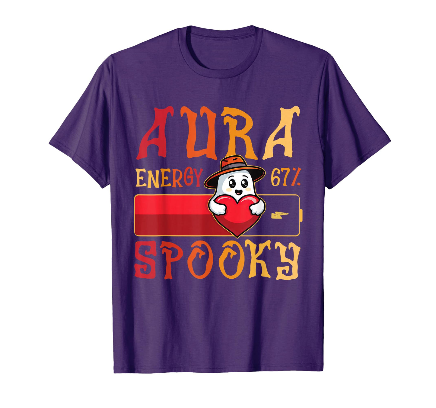 Aura Energy 67 Spooky Ghost Halloween 6 7 Meme Rizzler Sigma T-Shirt