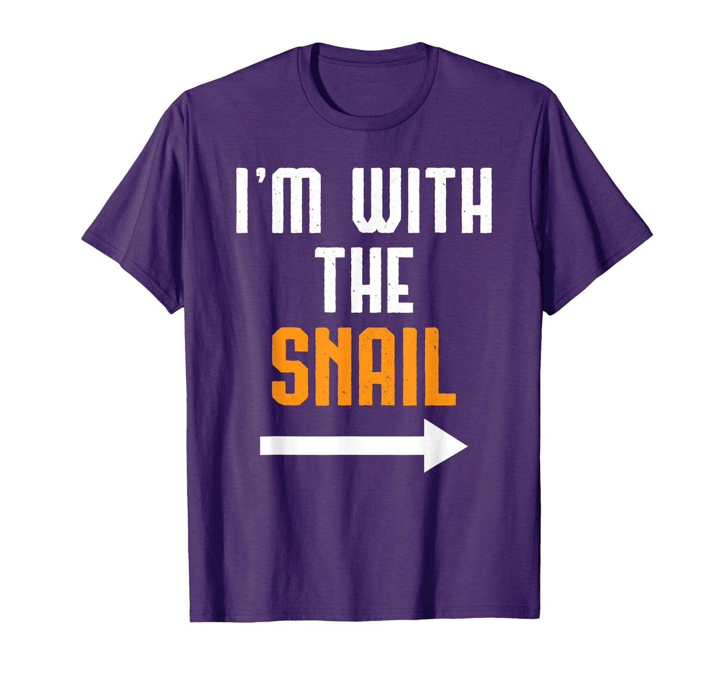 I'm With The Snail Shirt Costume Funny Halloween Couple T-Shirt