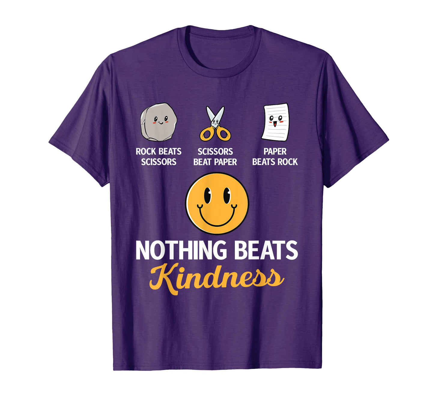Rock Paper Scissors Nothing Beats Kindness T-Shirt