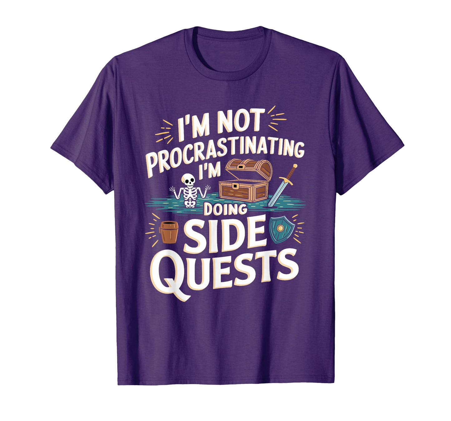 I'm Not Procrastinating Funny Side Quests Gamer T-Shirt