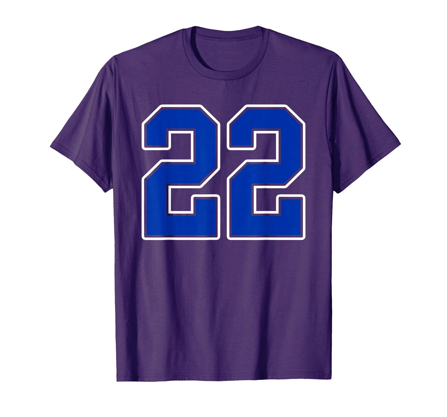 Royal Blue White Number 22 Jersey Player Uniform #22 T-Shirt