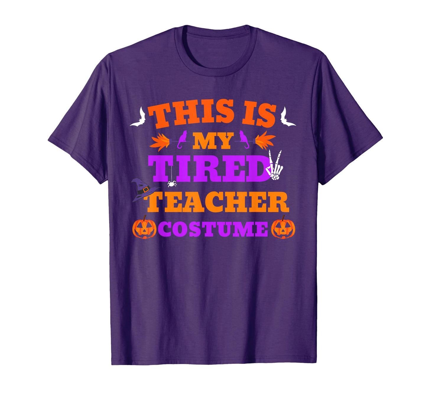 This is My Tired Teacher Costume Funny Halloween Teachers T-Shirt