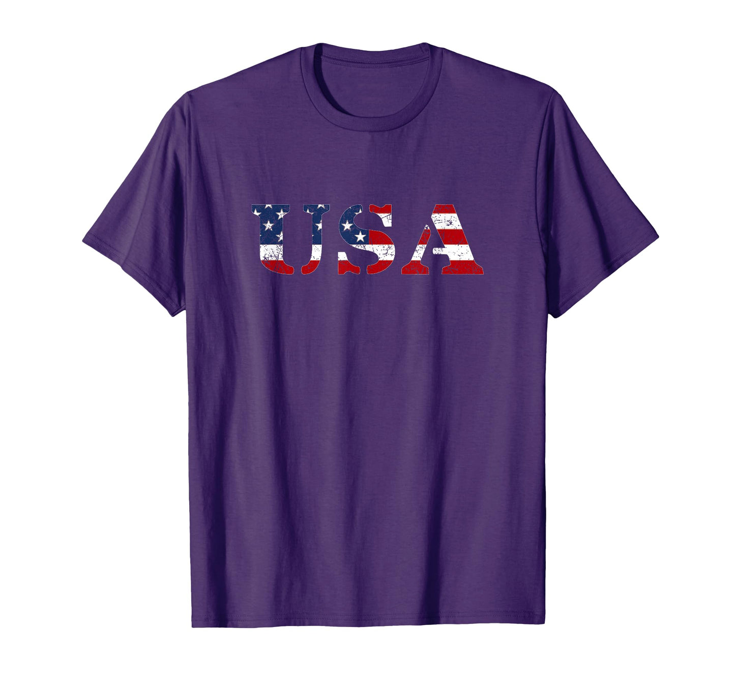 USA Distressed US Flag Patriotic Fourth of July America T-Shirt