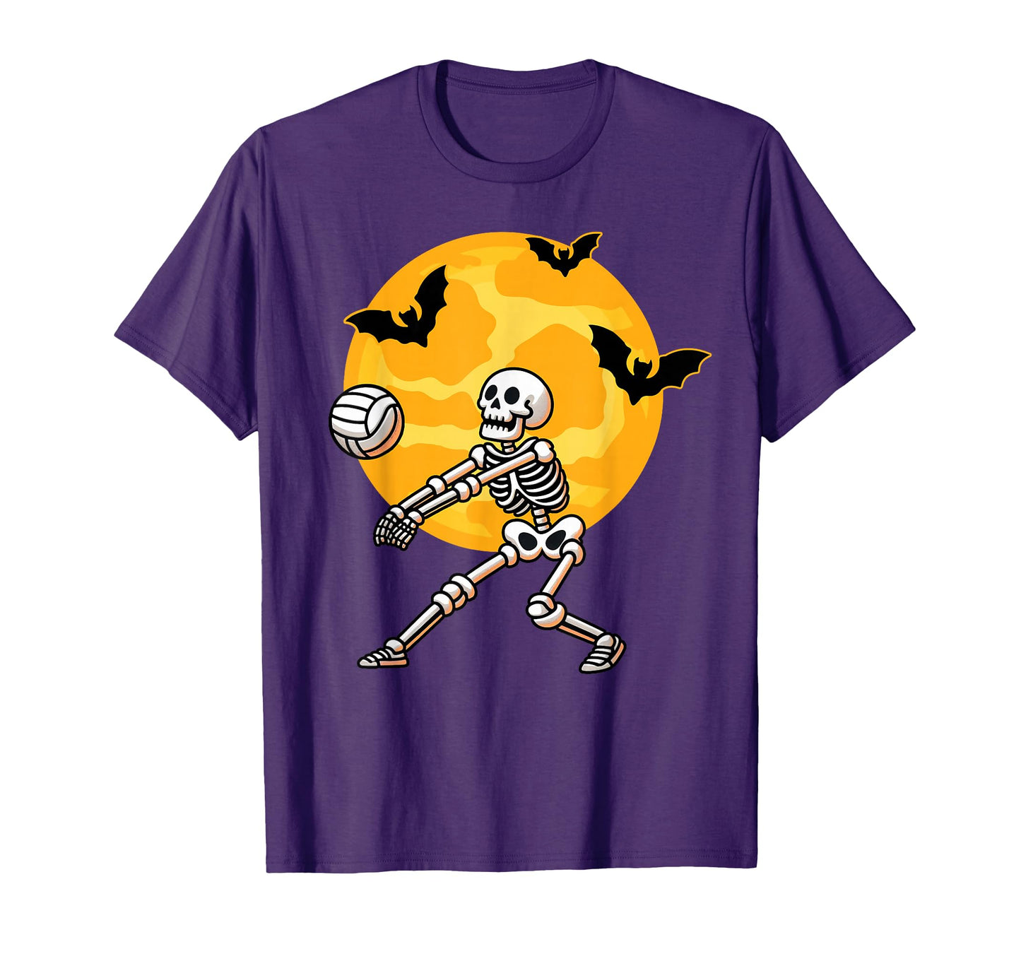Volleyball Skeleton Halloween Men Boys Volleyball Player T-Shirt