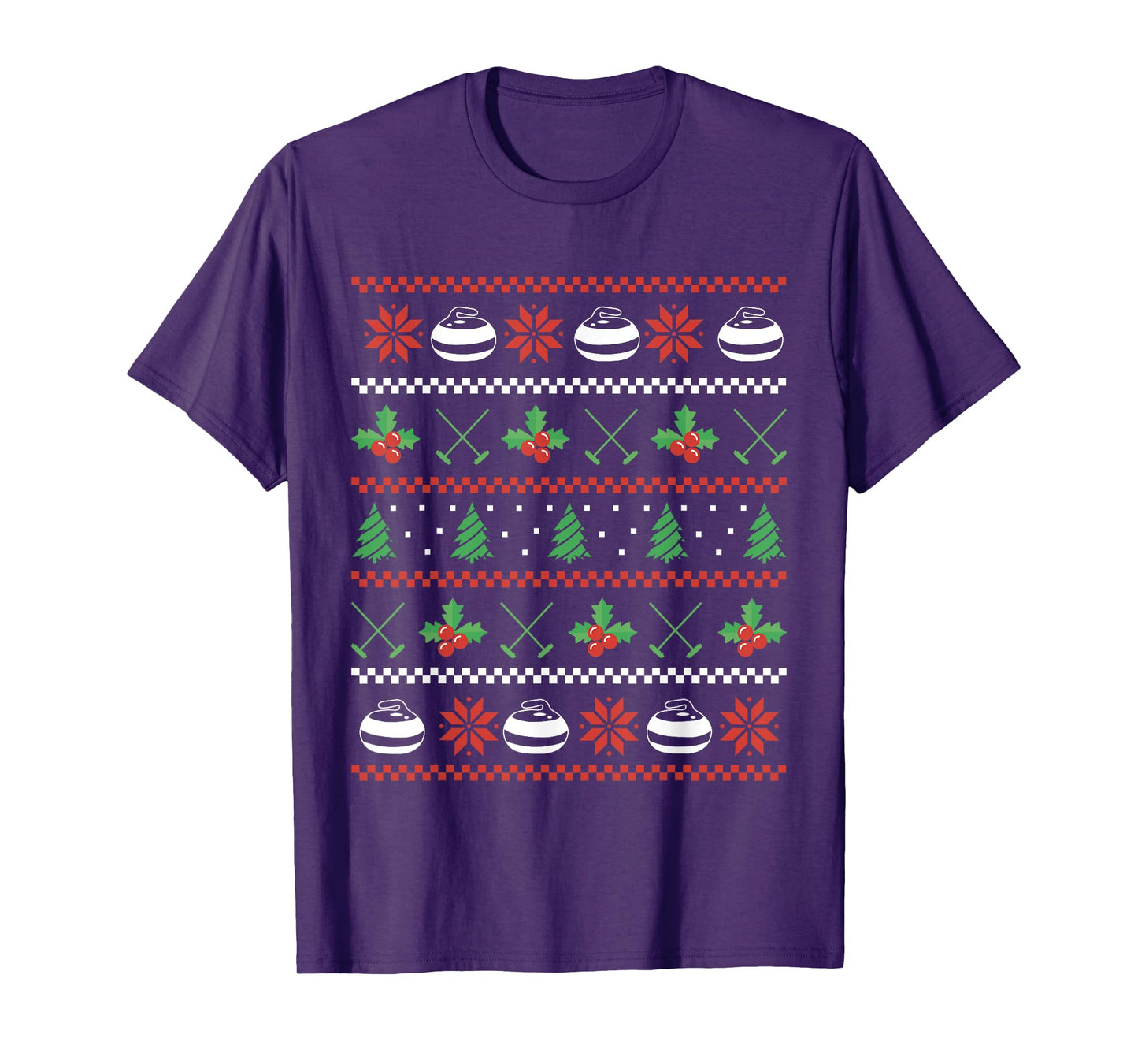 Curler Curling Stone Winter Sports Curling Christmas T-Shirt
