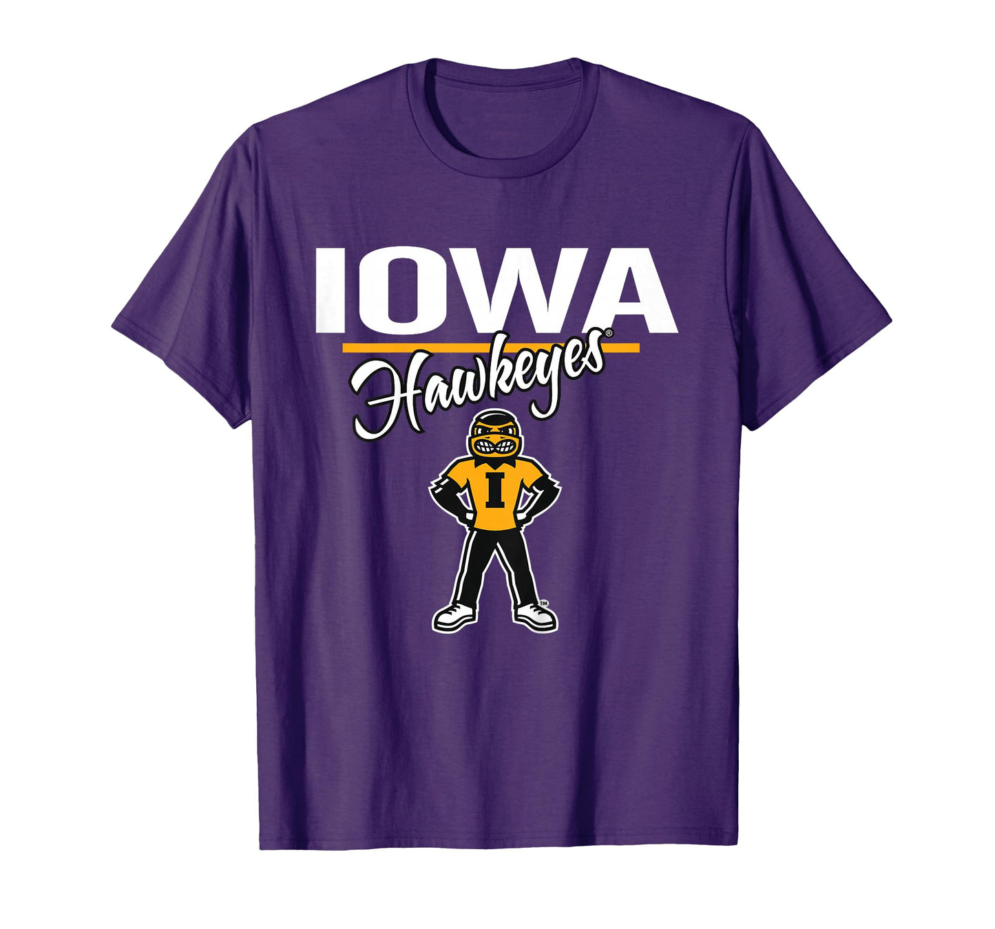 Kids Iowa Hawkeyes Kid's Mascot Black Officially Licensed T-Shirt