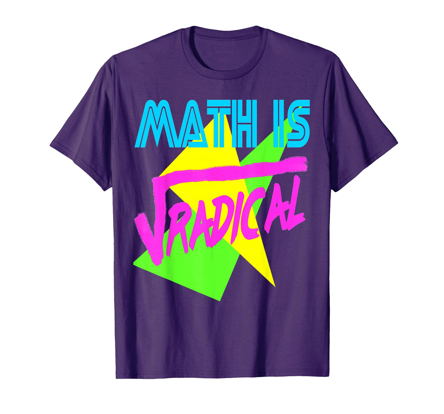 Funny Math Is Radical Retro 80s Vintage Algebra Teacher T-Shirt