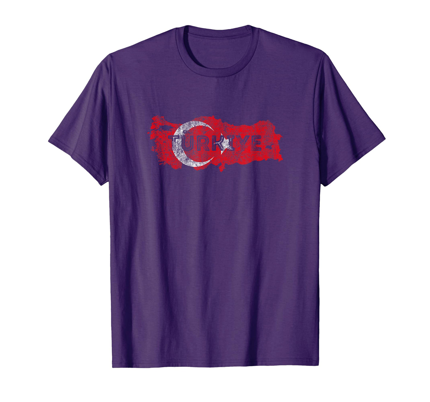 Turkish Map and Flag Souvenir - Distressed Turkiye T-Shirt