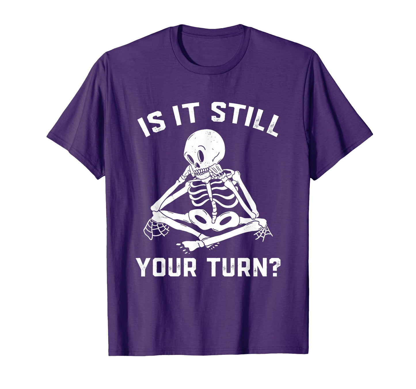 Board Game Player Waiting Skeleton Halloween Gamer Men Women T-Shirt