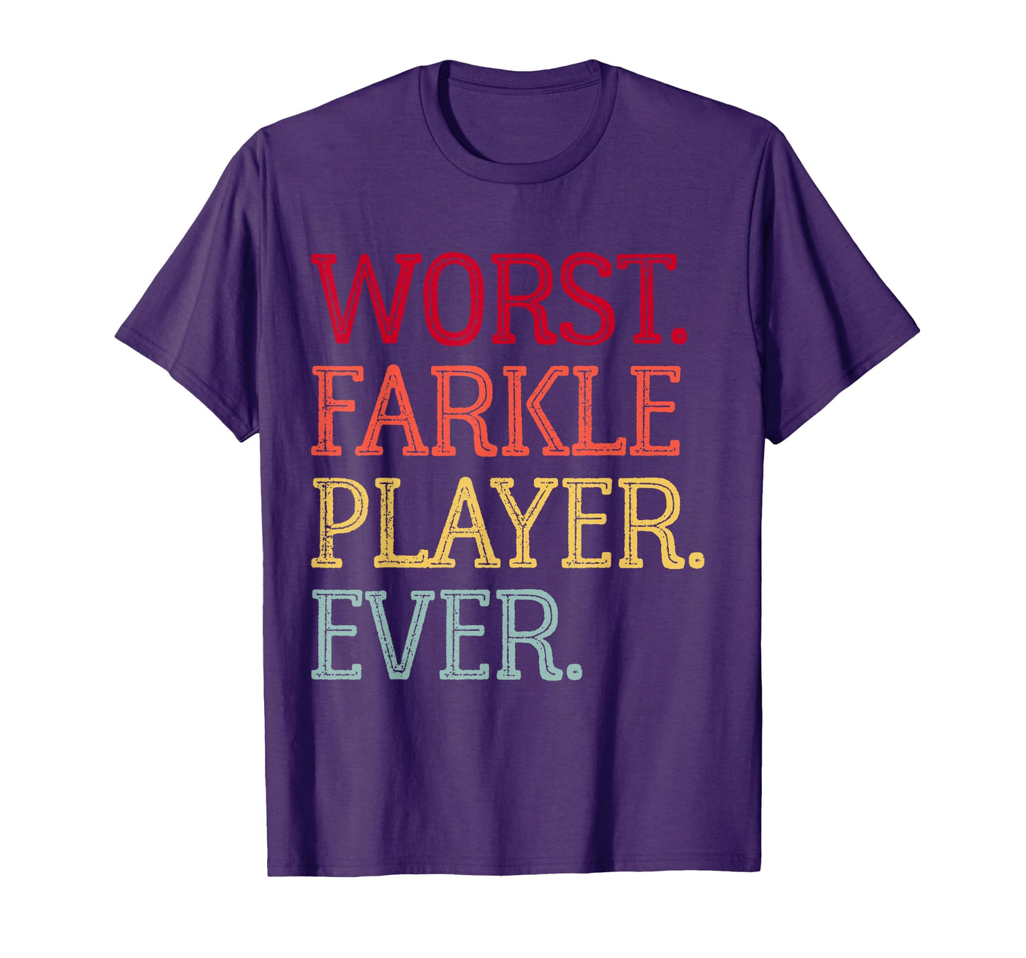 Worst Farkle Player Ever Vintage Farkle Dice Game T-Shirt