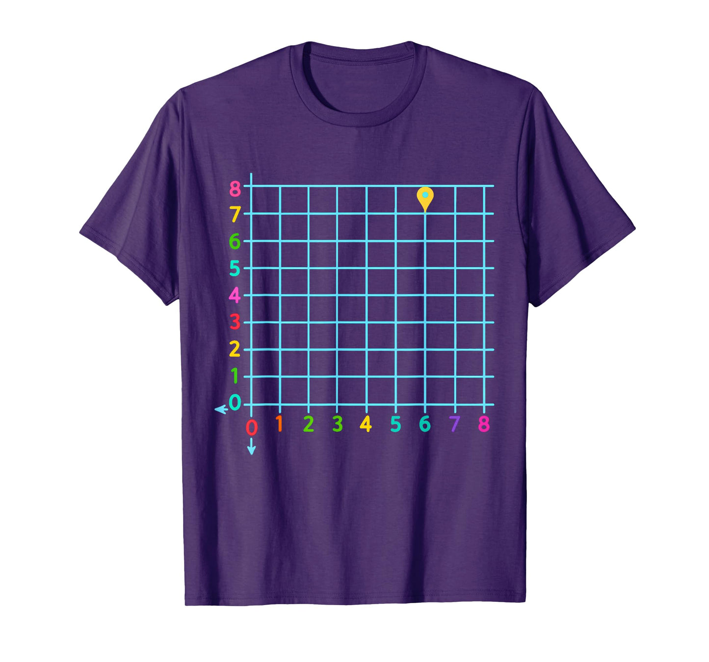 Coordinate (6,7) Funny Math Teacher 67 Math Lover Boys Kids T-Shirt