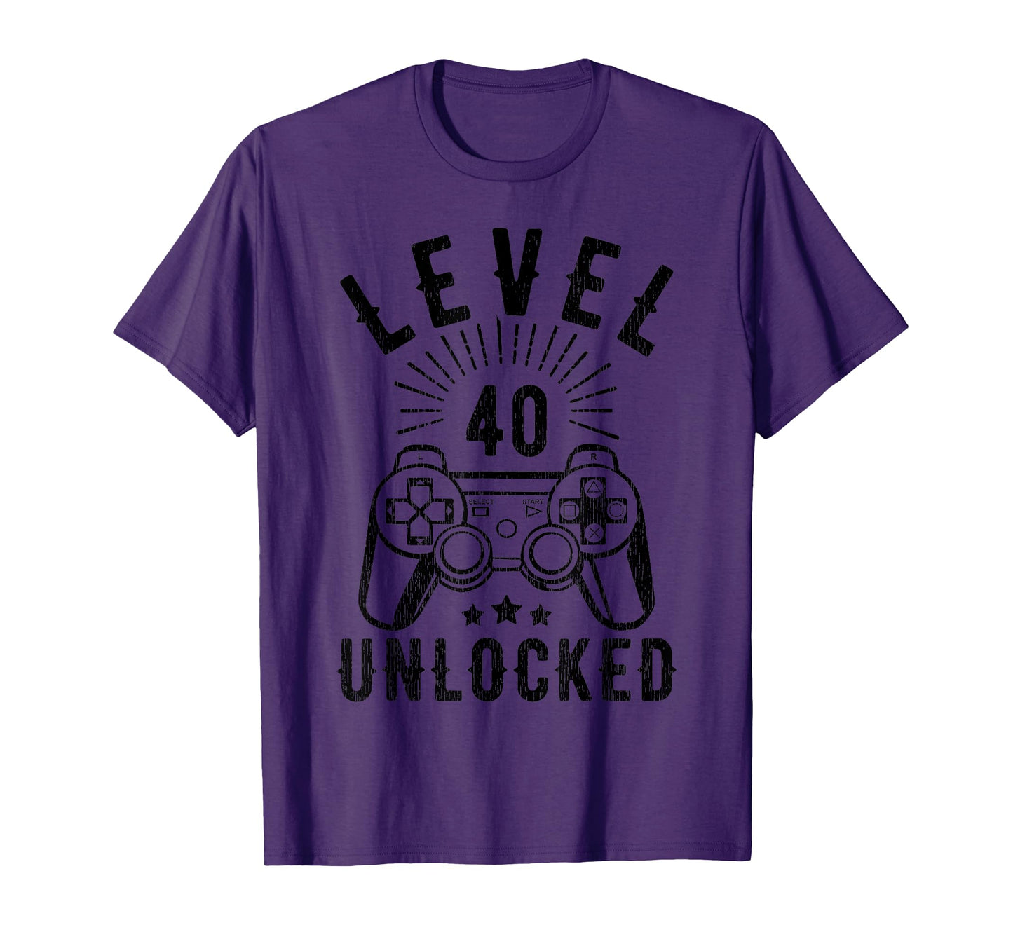 Level 40 Unlocked Shirt Video Gamer 40th Birthday Gift T-Shirt
