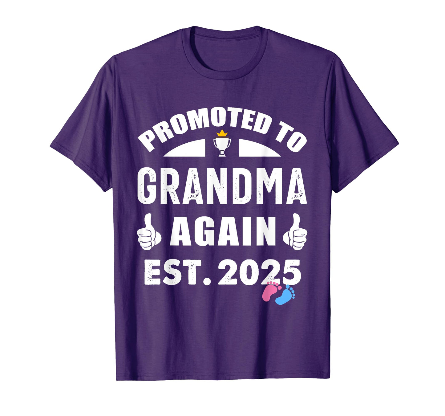 Promoted to Grandma Again 2025 Pregnancy Reveal Pink Or Blue T-Shirt