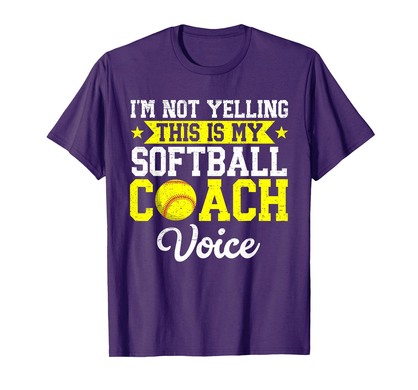 I'm Not Yelling This is My Softball Coach Voice Funny Sports T-Shirt