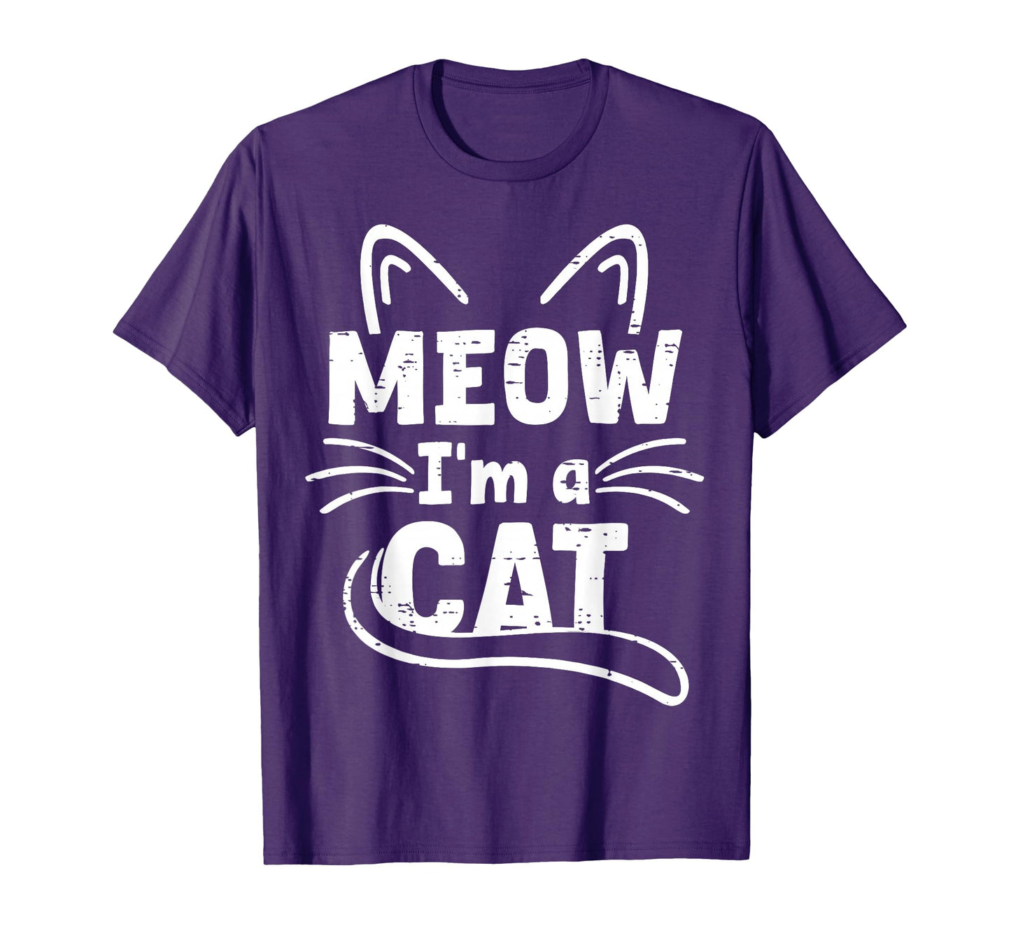 Meow I'm A Cat Shirt Funny Halloween Costume for Men Women T-Shirt