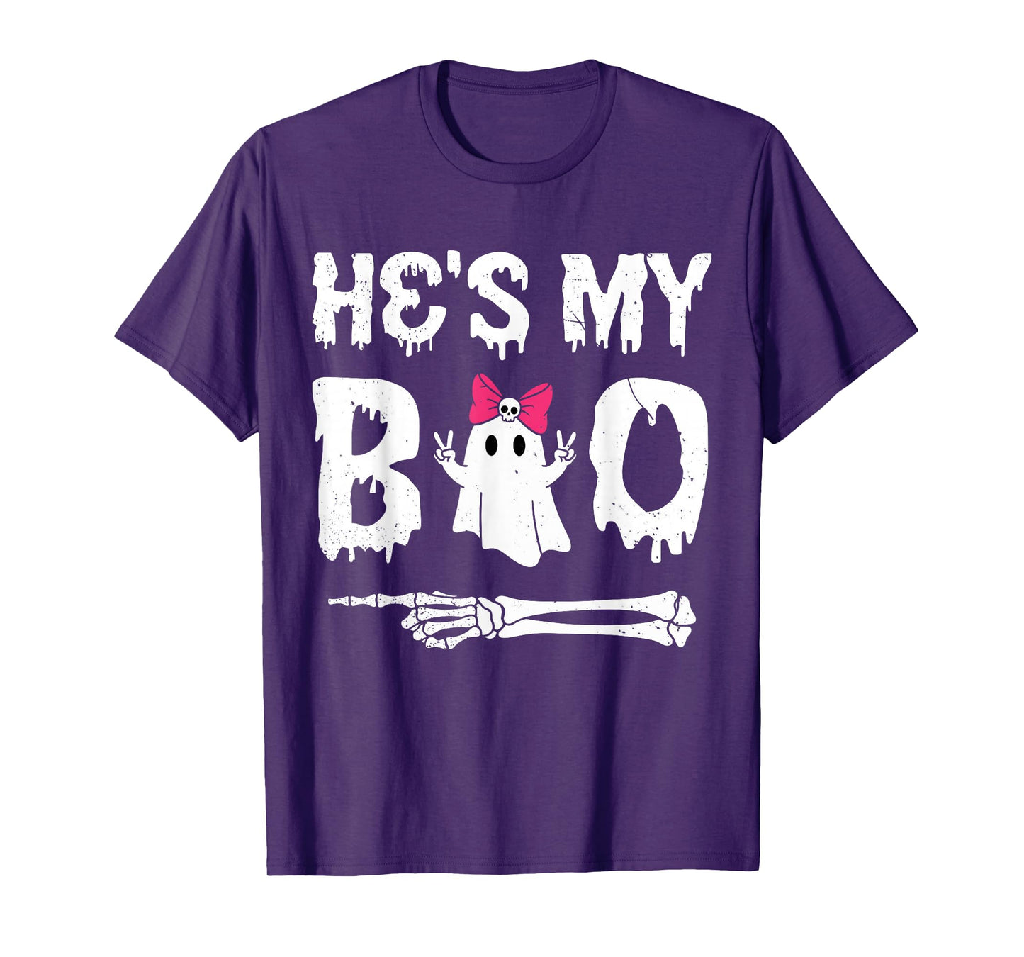 He's My Boo Matching Halloween Pajama Couples She's My Boo T-Shirt
