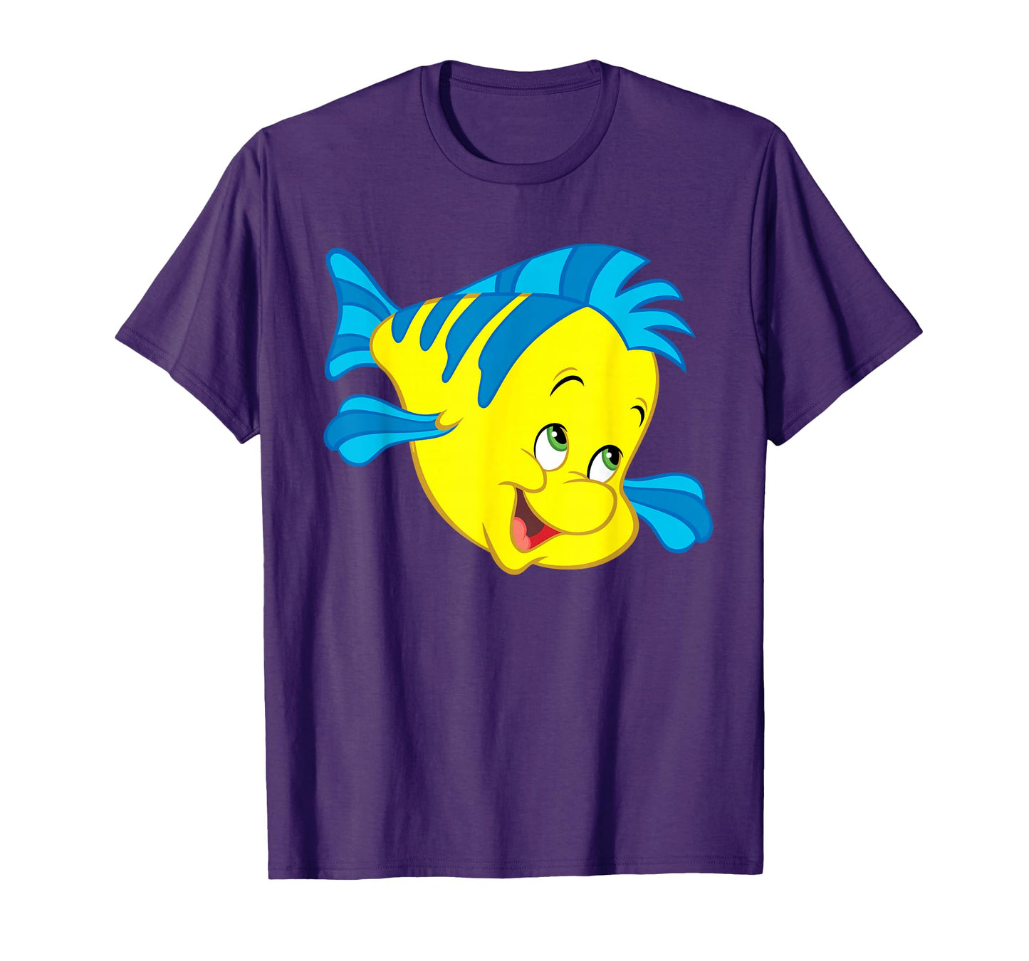Disney The Little Mermaid Flounder Sidekick Big Face Costume T-Shirt