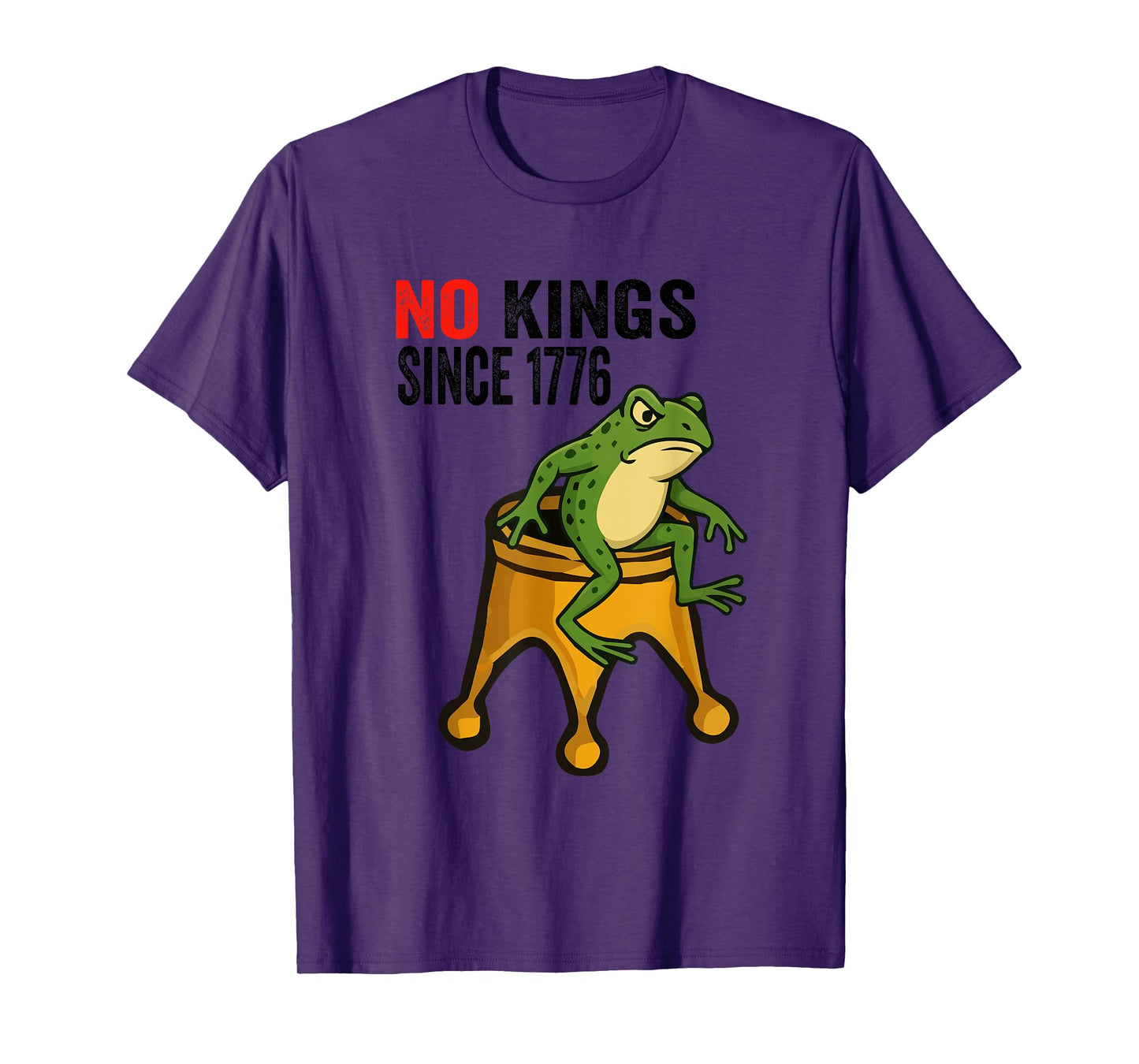 Frog No Kings Funny America October 18 for Men and Women T-Shirt