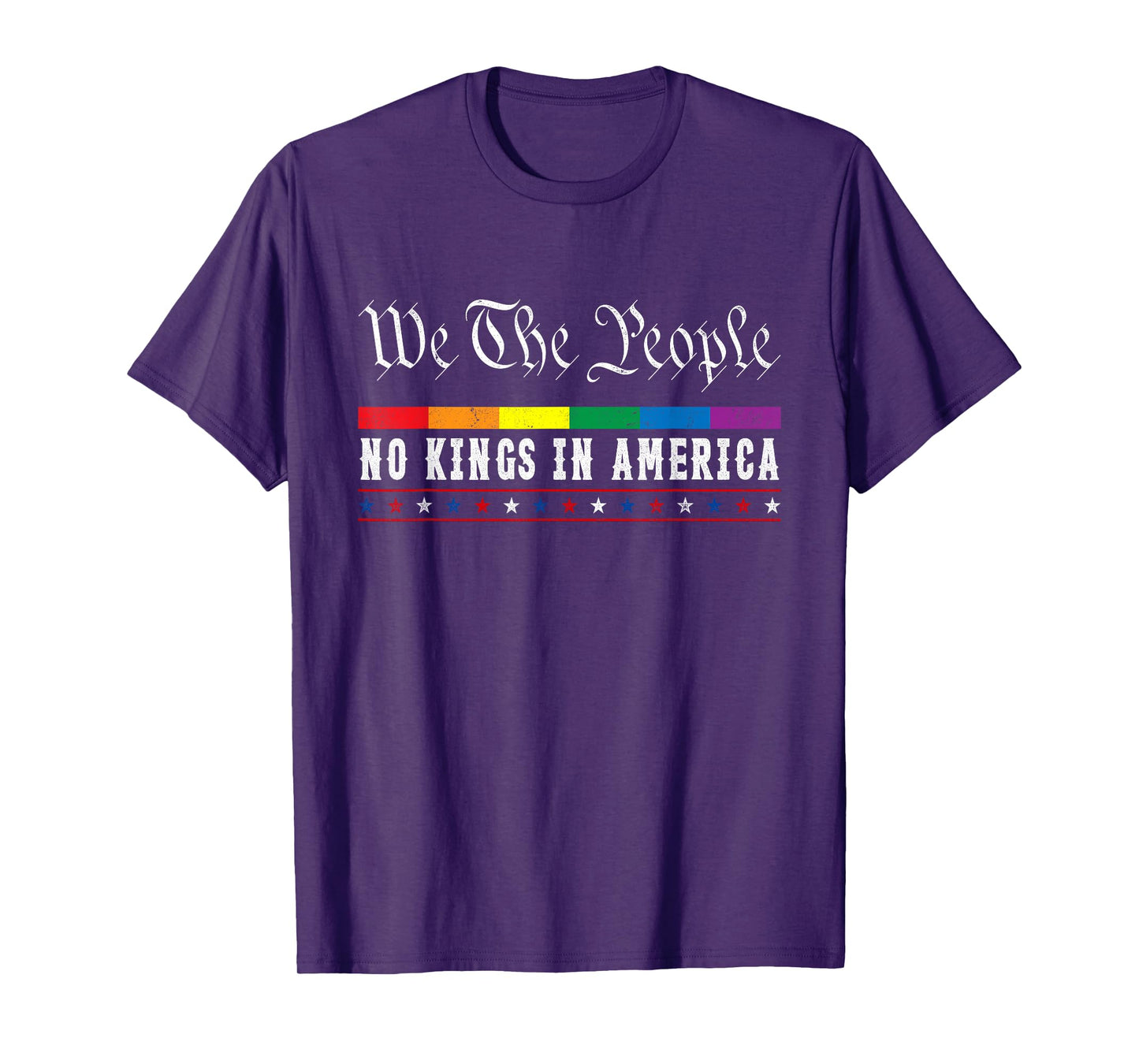 No Kings in America America Flag Vintage No Kings Vintage T-Shirt