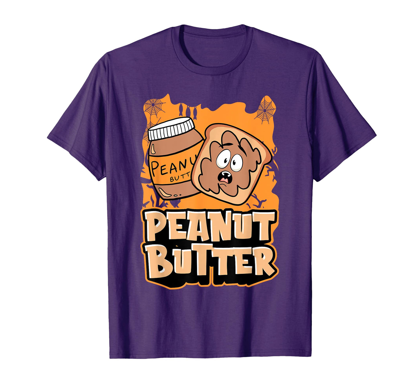 Peanut Butter Jelly Matching Halloween Spooky Spider Webs T-Shirt