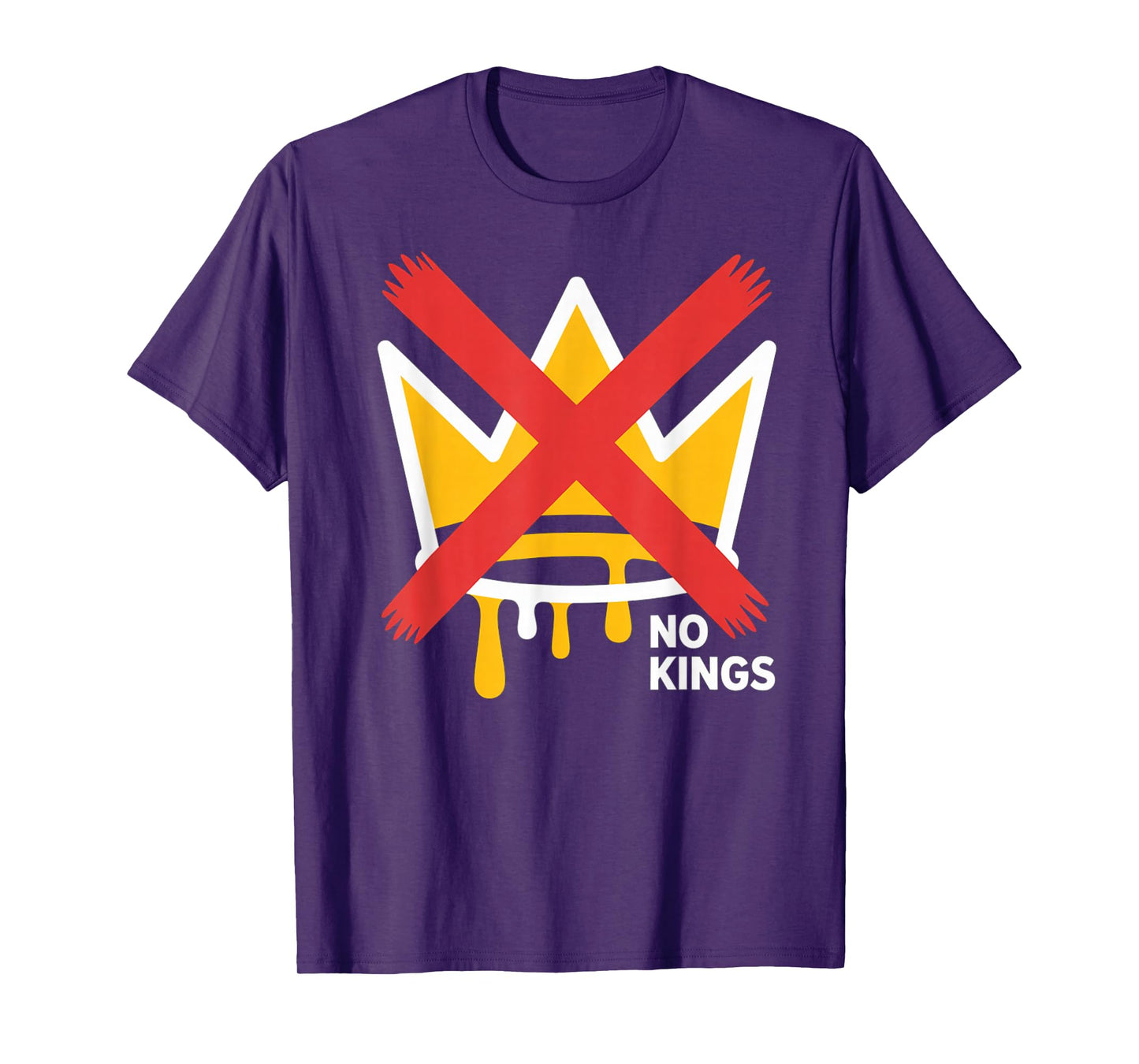 No Kings Protest Sign Defiant Voice Men Women Retro No Kings T-Shirt