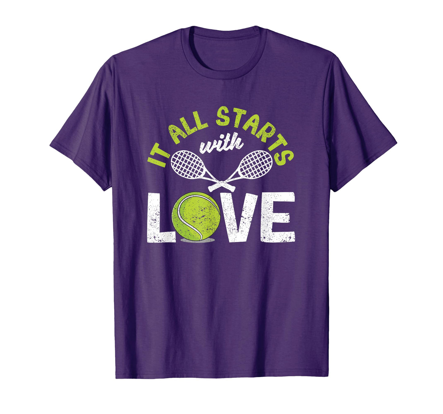 It All Starts With Love Tennis Funny Sports Racket Player T-Shirt