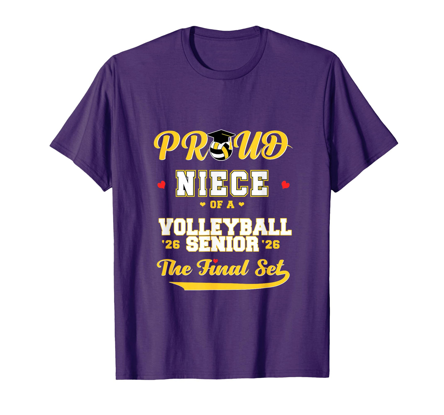 Cool Family '26 Graduation Volleyball Player Niece T-Shirt