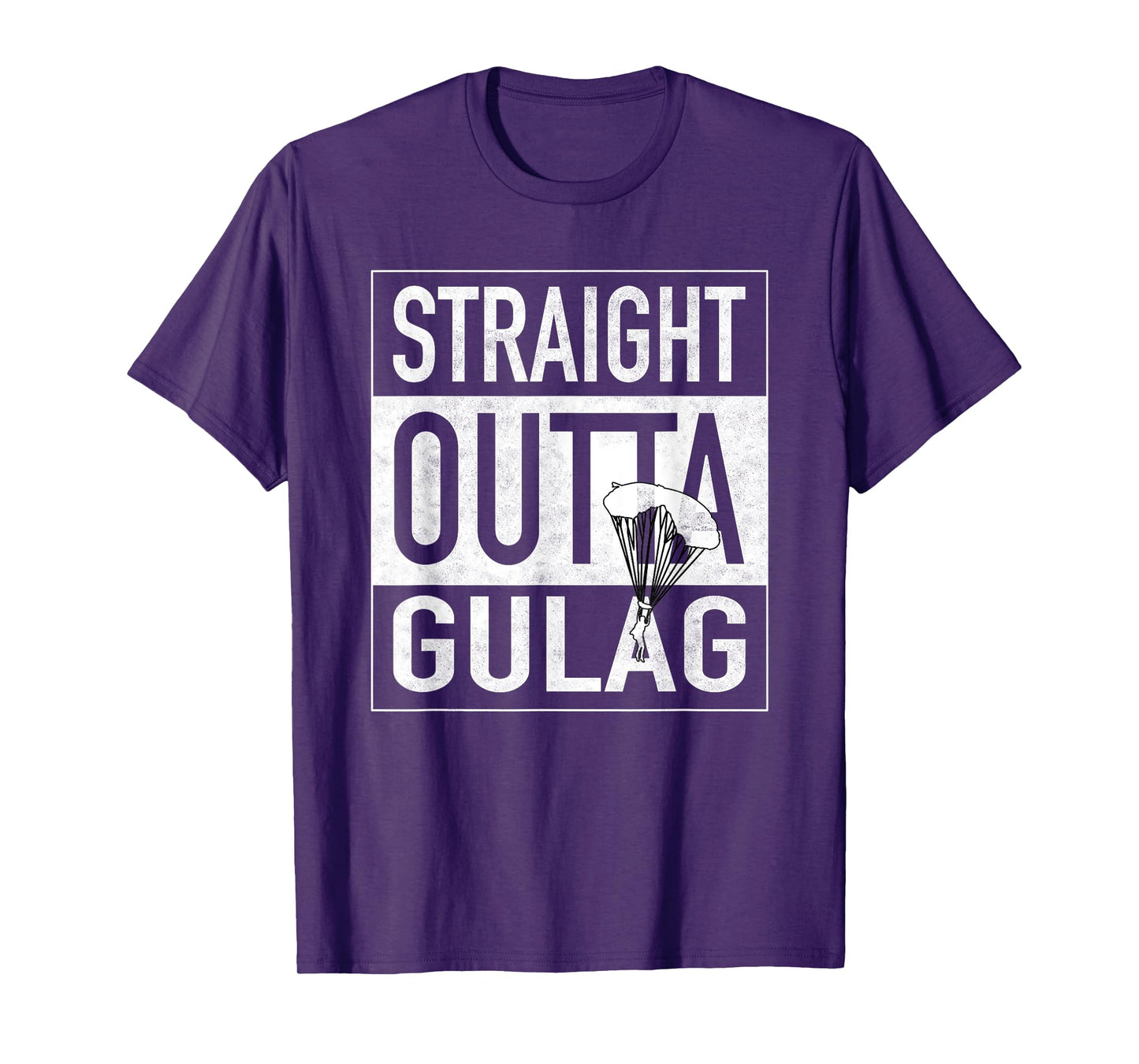 Straight Outta Gulag with Parachute for Gamers T-Shirt