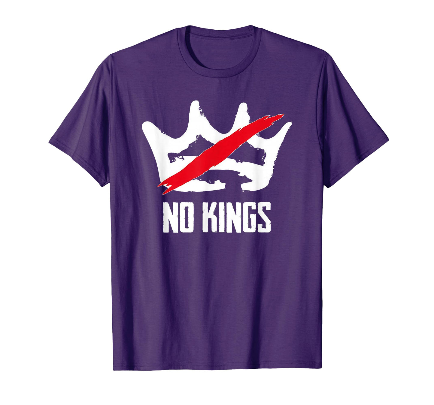 No Kings in America - Crown No Kings Political Protest T-Shirt