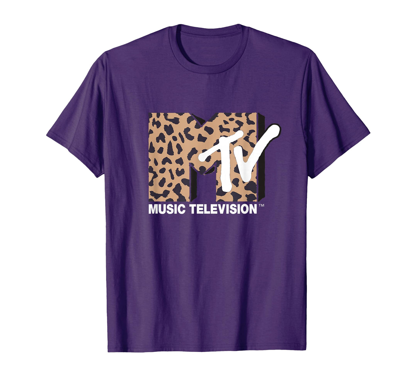 MTV Vintage Cheetah Print Music Television T-Shirt